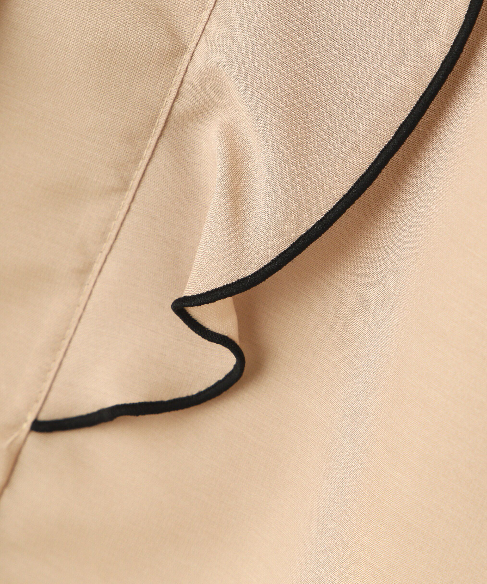  「バイカラーフリルラインブラウス」|シャツ・ブラウス|