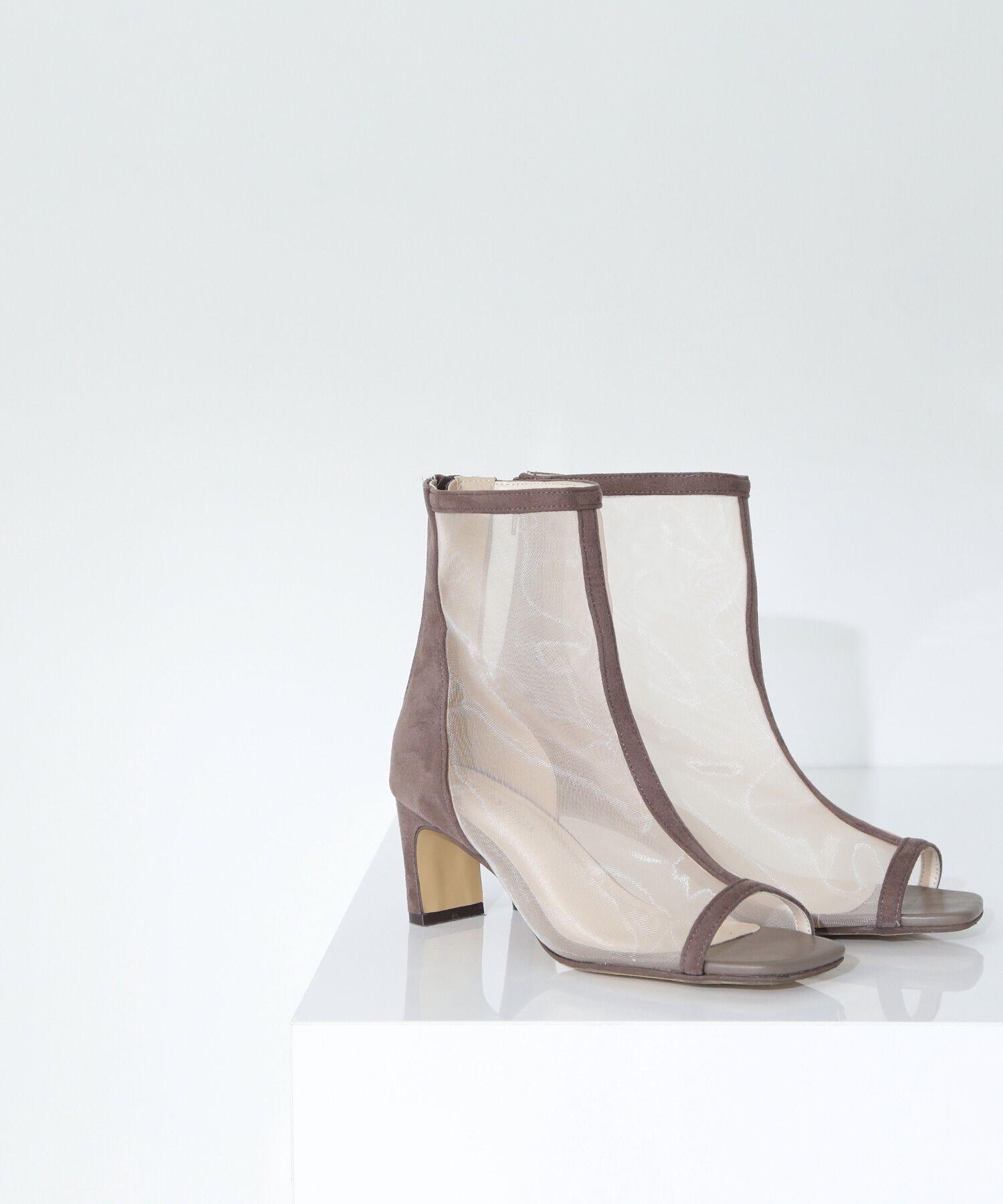  「オープントゥシアーブーツ」|その他|ソフトブラウ