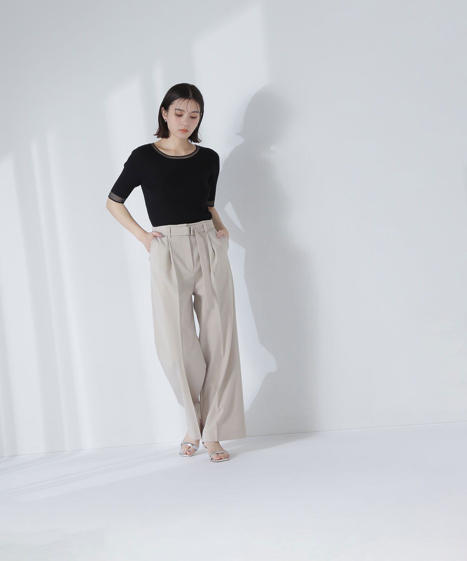  「シアースリーブリブニット」|ニット・セーター|