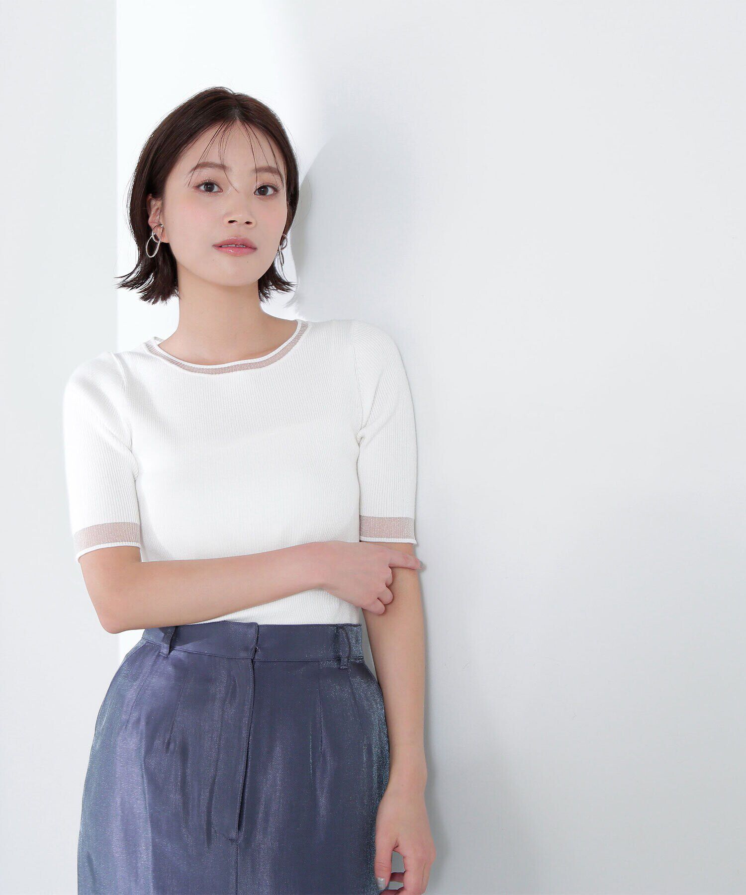  「シアースリーブリブニット」|ニット・セーター|