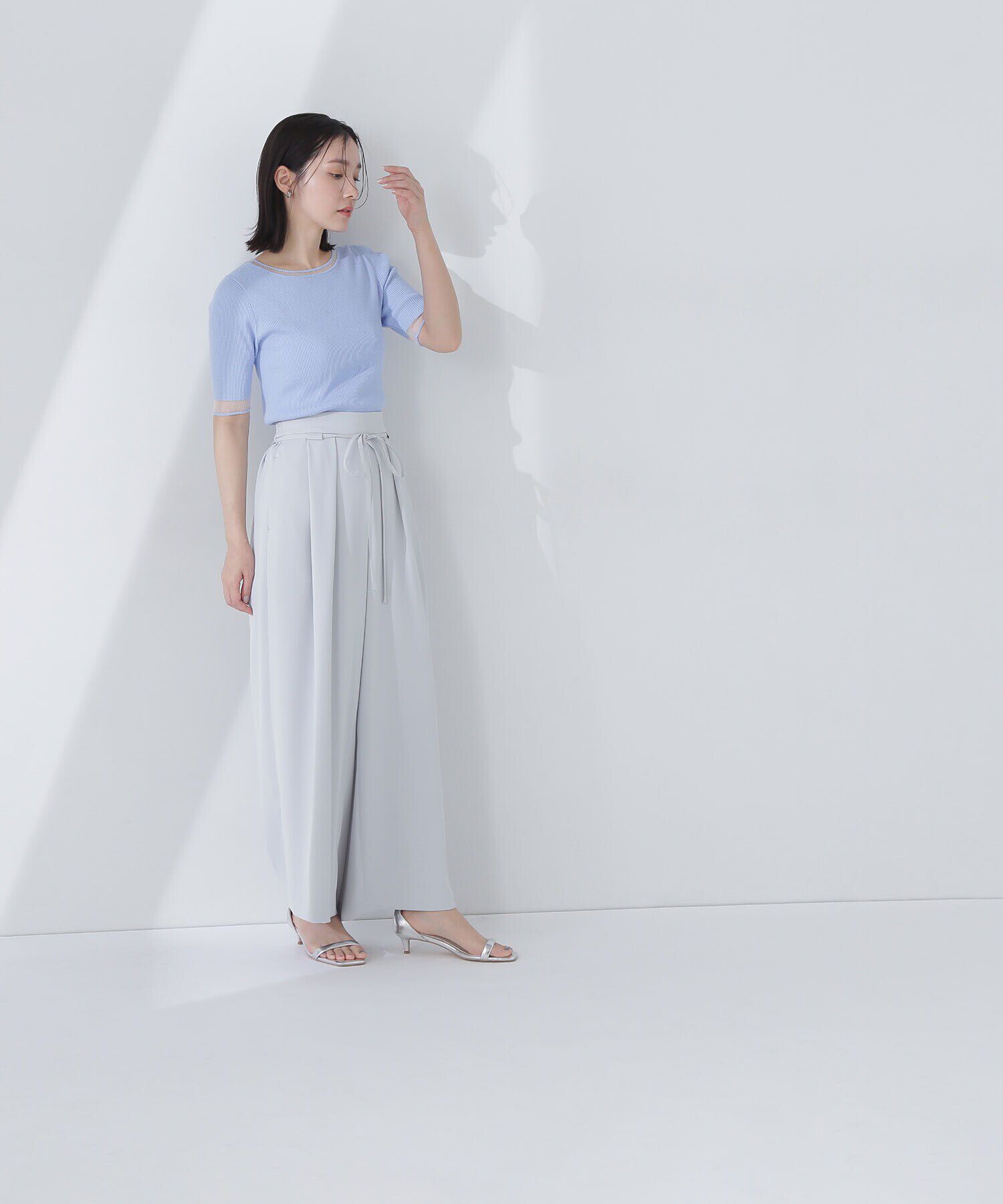  「シアースリーブリブニット」|ニット・セーター|