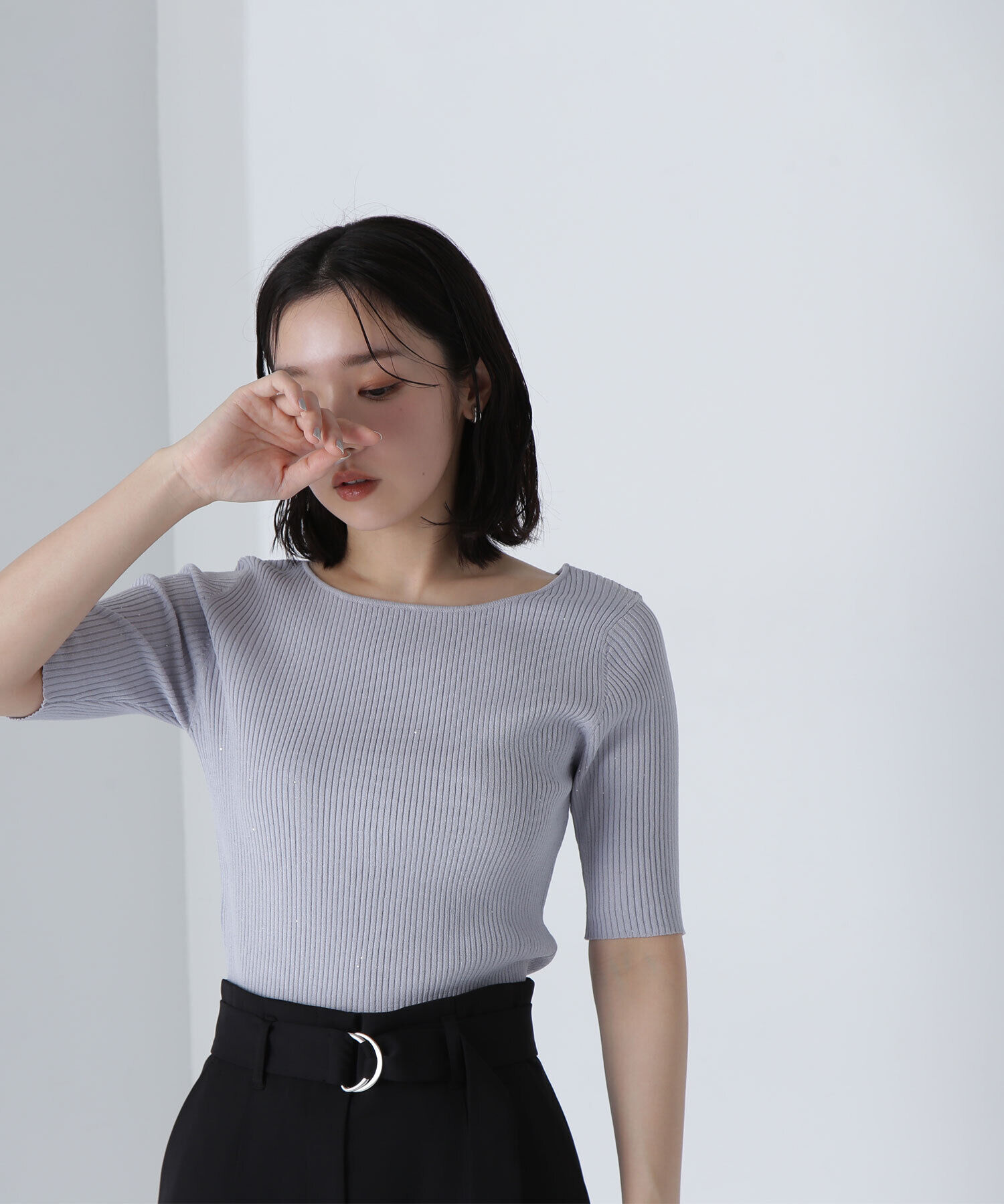  「スパンコールリブニット」|ニット・セーター|