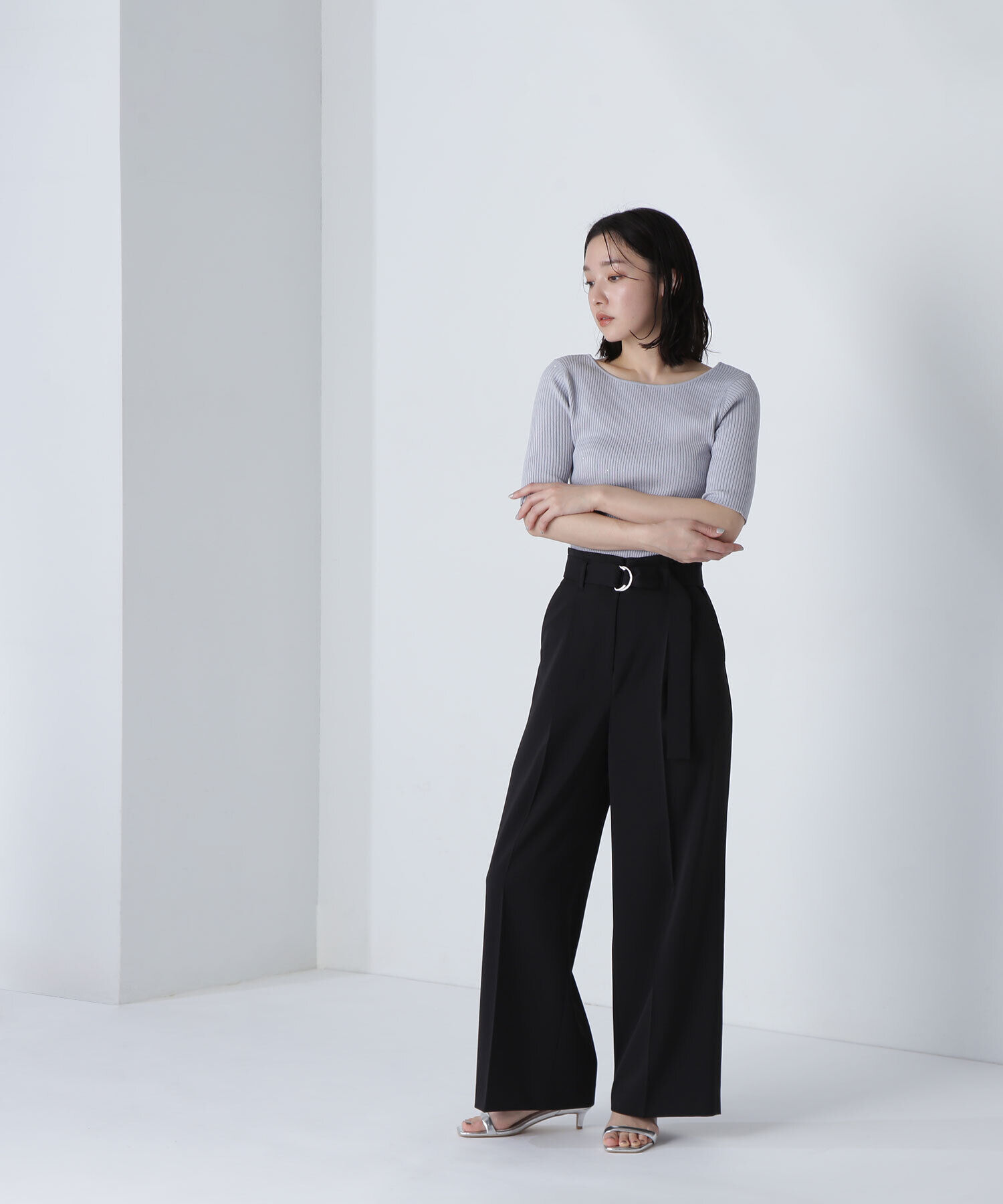  「スパンコールリブニット」|ニット・セーター|