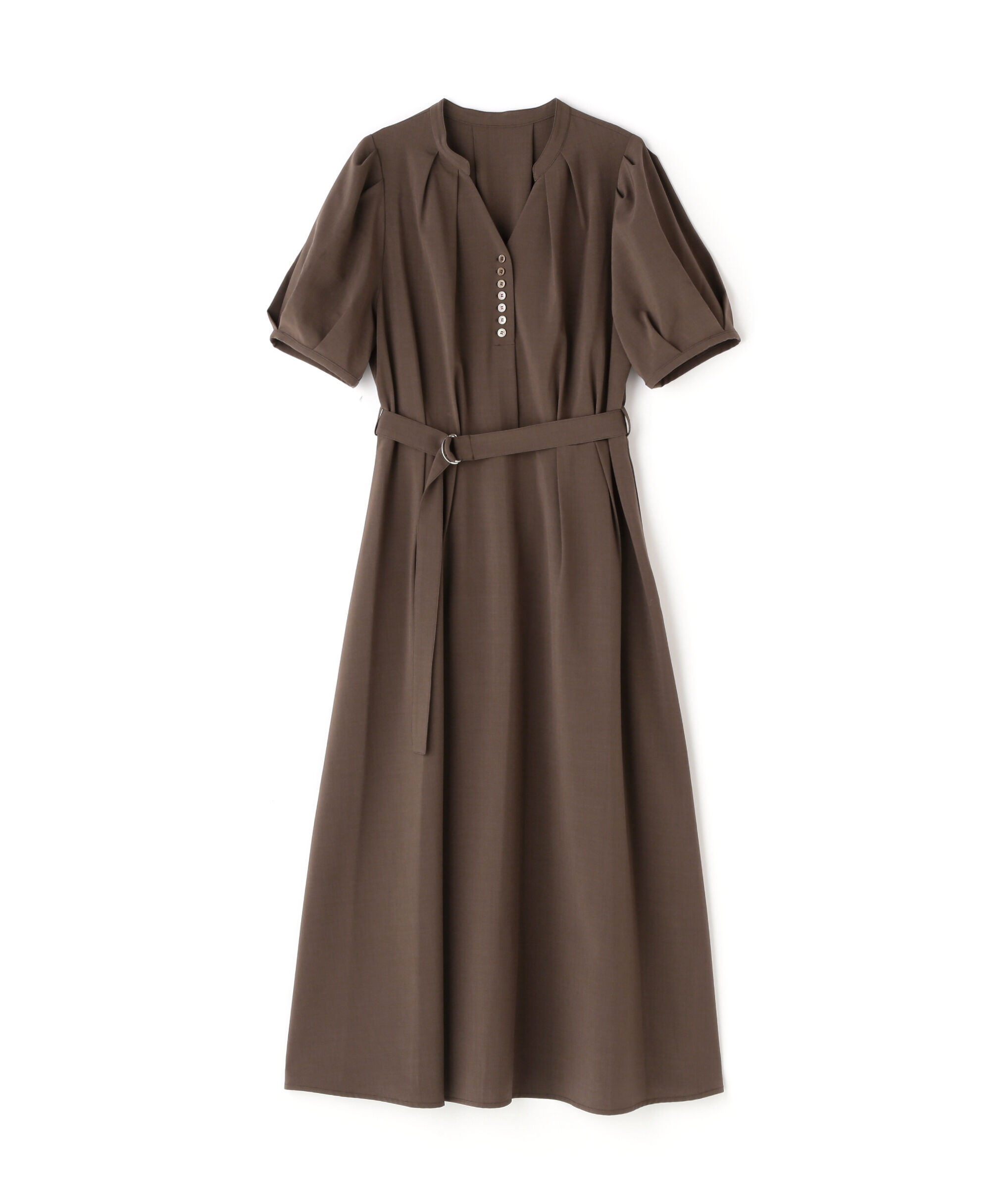  「リネンライクベルテッドワンピース」|ワンピース|