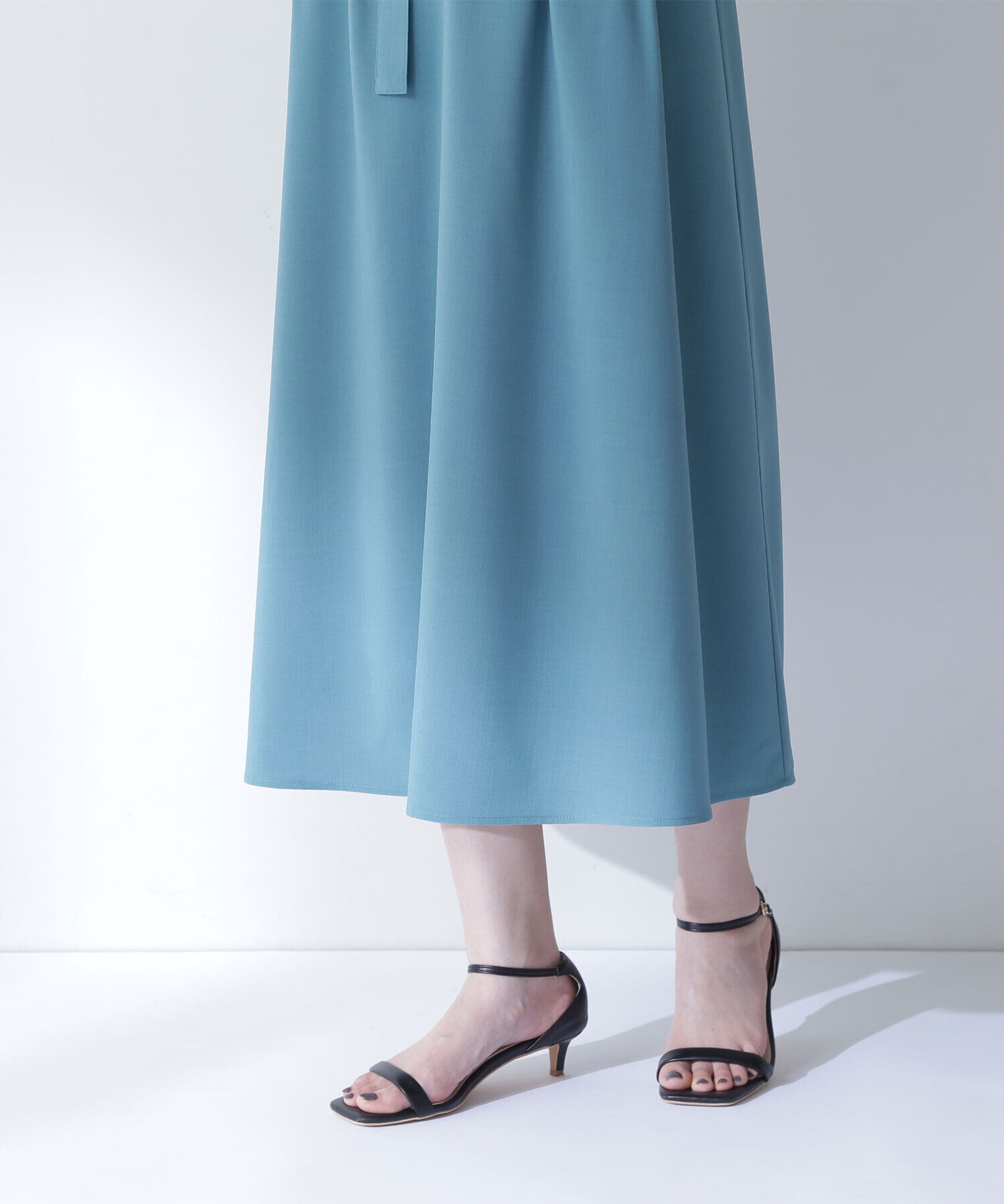  「リネンライクベルテッドワンピース」|ワンピース|