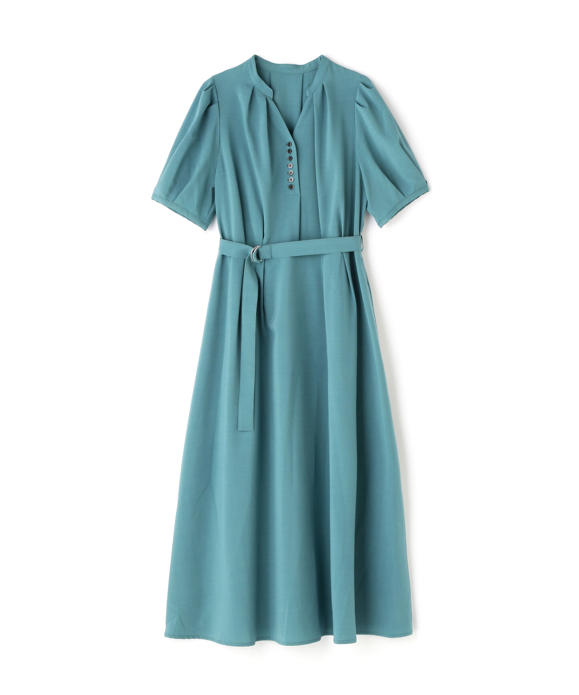  「リネンライクベルテッドワンピース」|ワンピース|