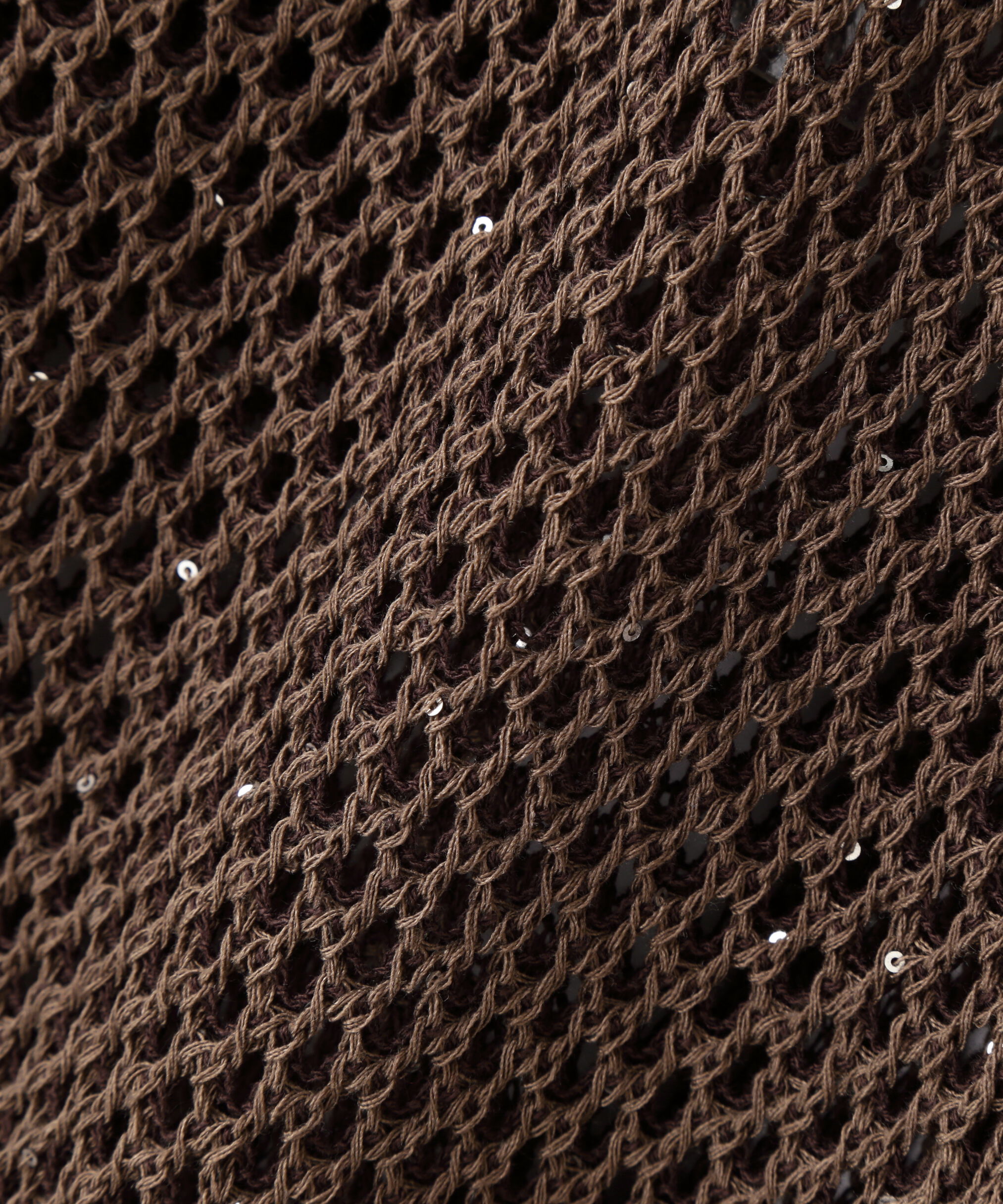  「スパンコールメッシュポロニット」|ニット・セーター|