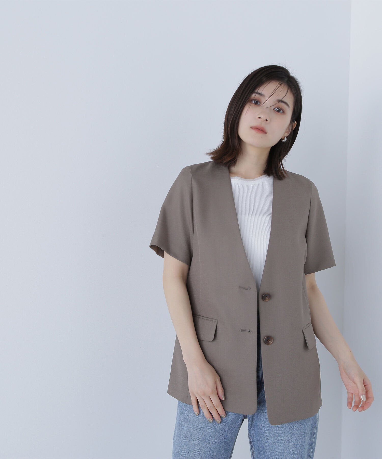  「シアートリミングリブニット」|ニット・セーター|