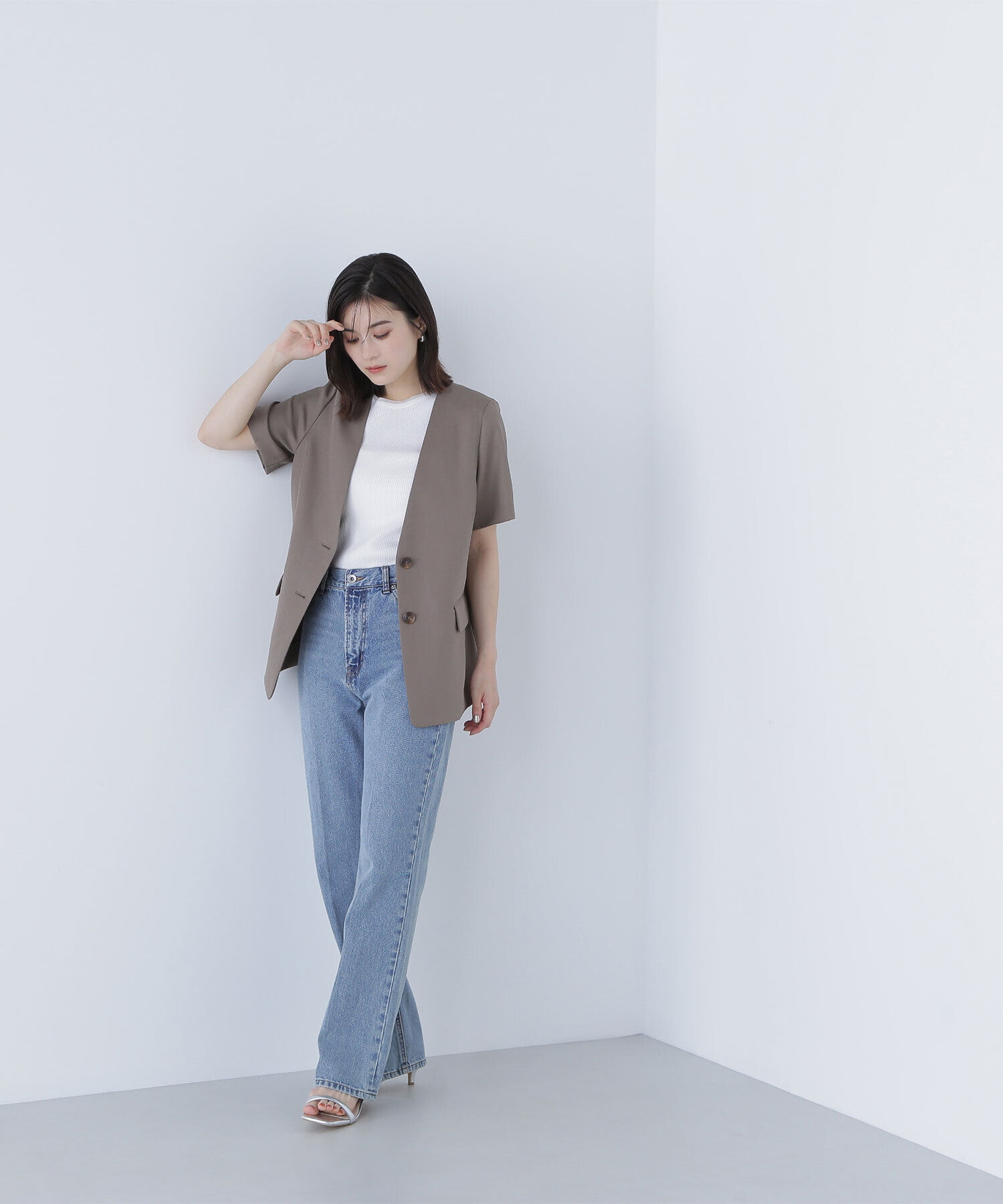  「シアートリミングリブニット」|ニット・セーター|