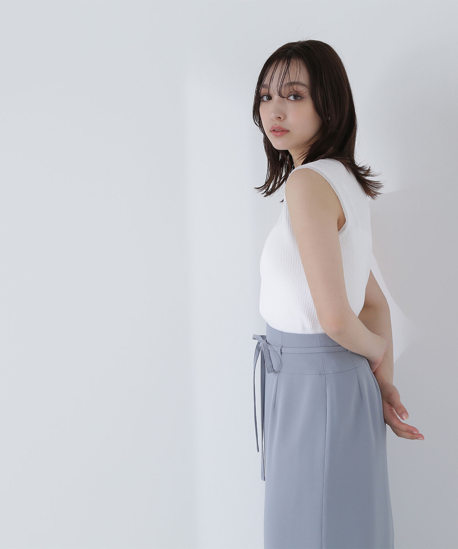  「シアートリミングリブニット」|ニット・セーター|