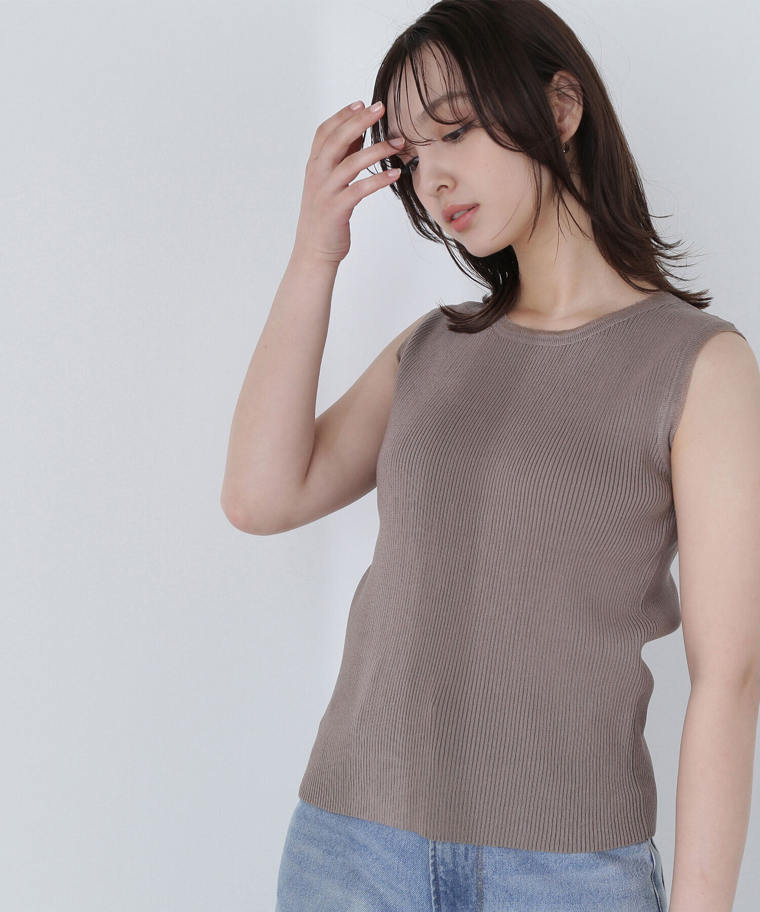  「シアートリミングリブニット」|ニット・セーター|