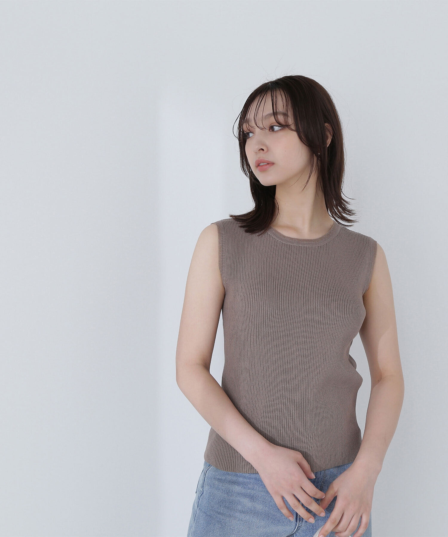  「シアートリミングリブニット」|ニット・セーター|