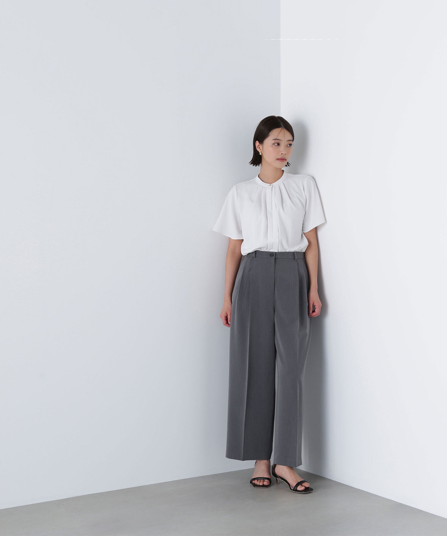  「フロントタックフレアスリーブブラウス」|シャツ・ブラウス|