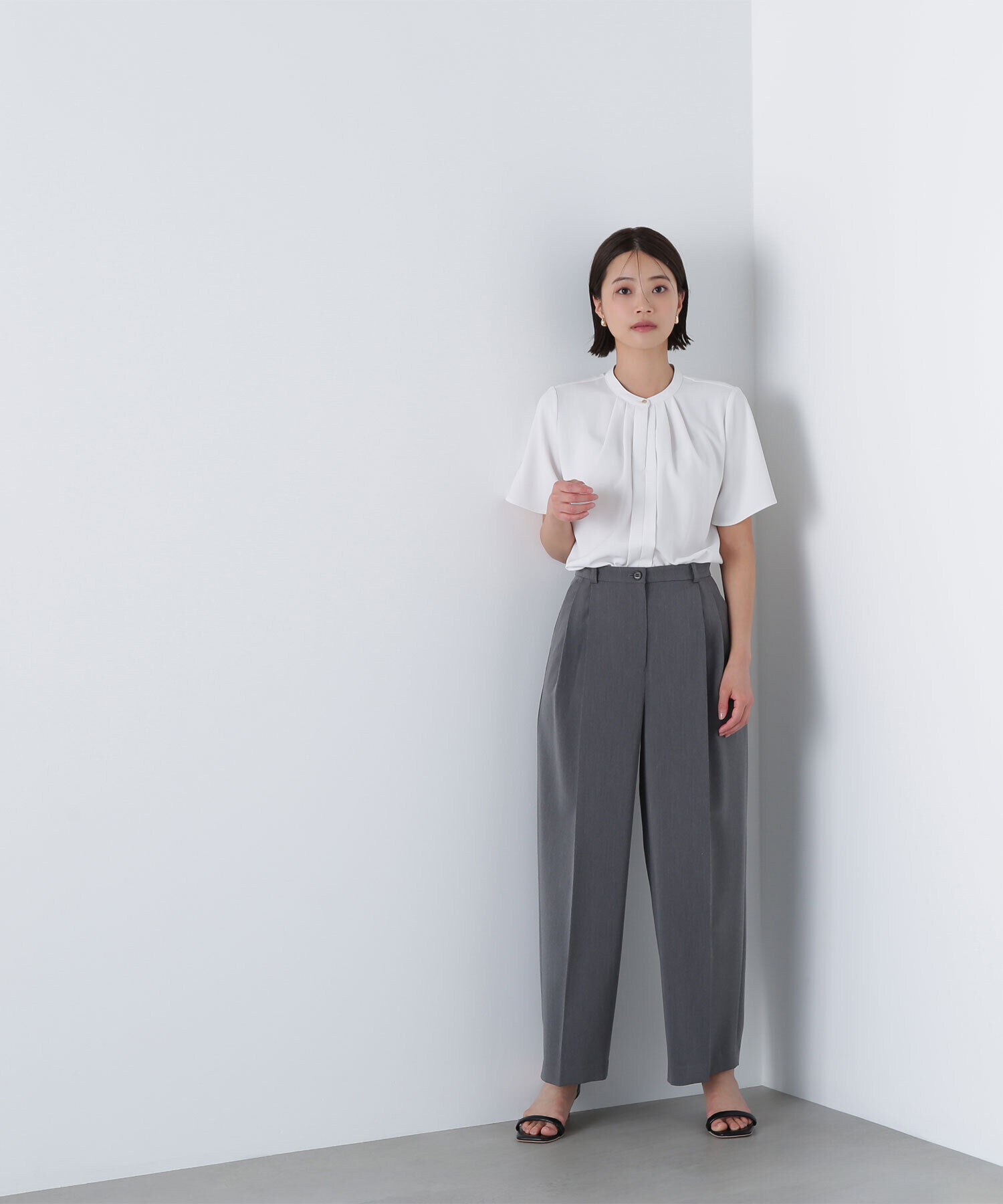  「フロントタックフレアスリーブブラウス」|シャツ・ブラウス|