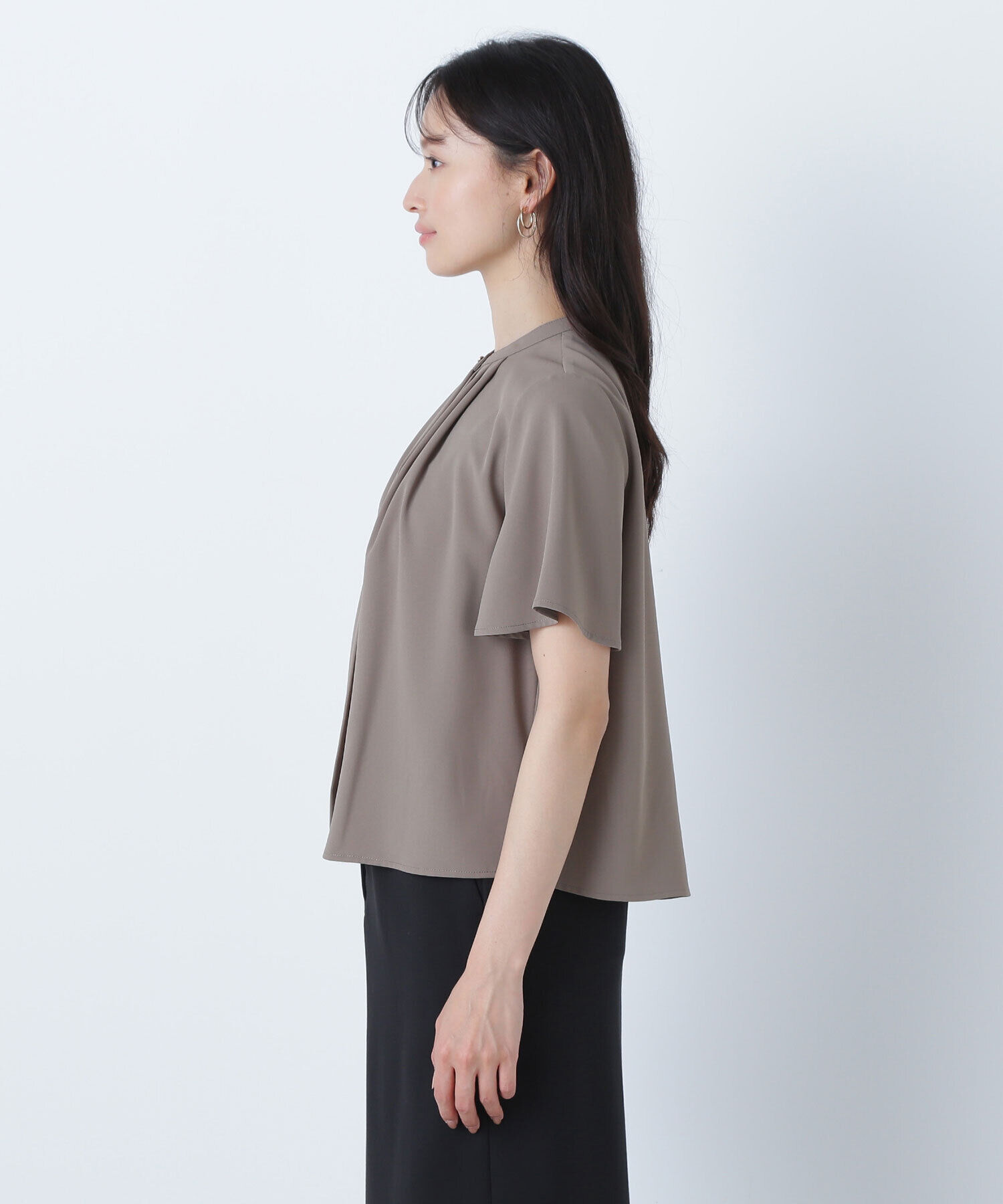  「フロントタックフレアスリーブブラウス」|シャツ・ブラウス|