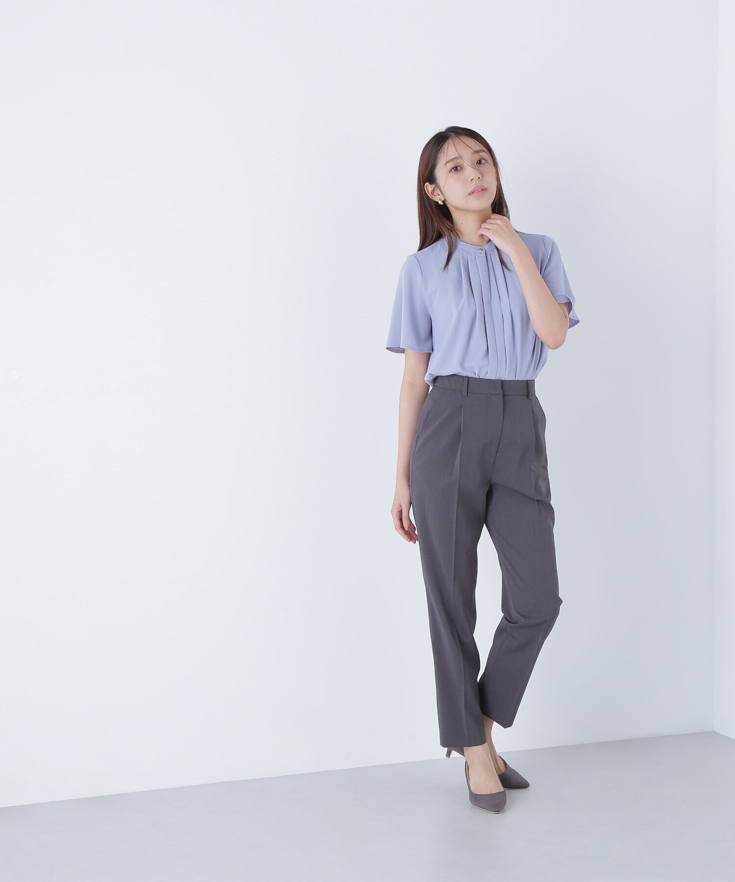  「フロントタックフレアスリーブブラウス」|シャツ・ブラウス|