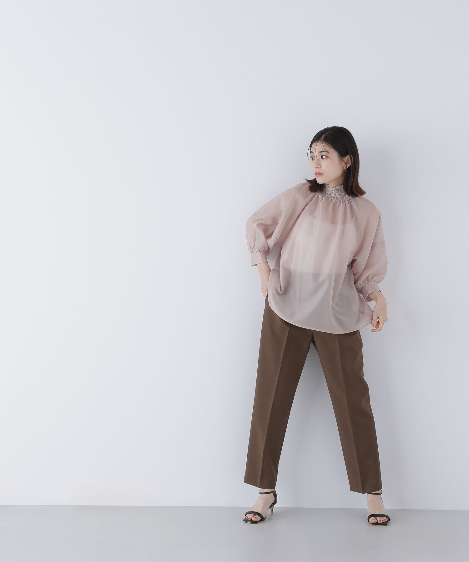  「シャーリングネックドルマンブラウス」|シャツ・ブラウス|
