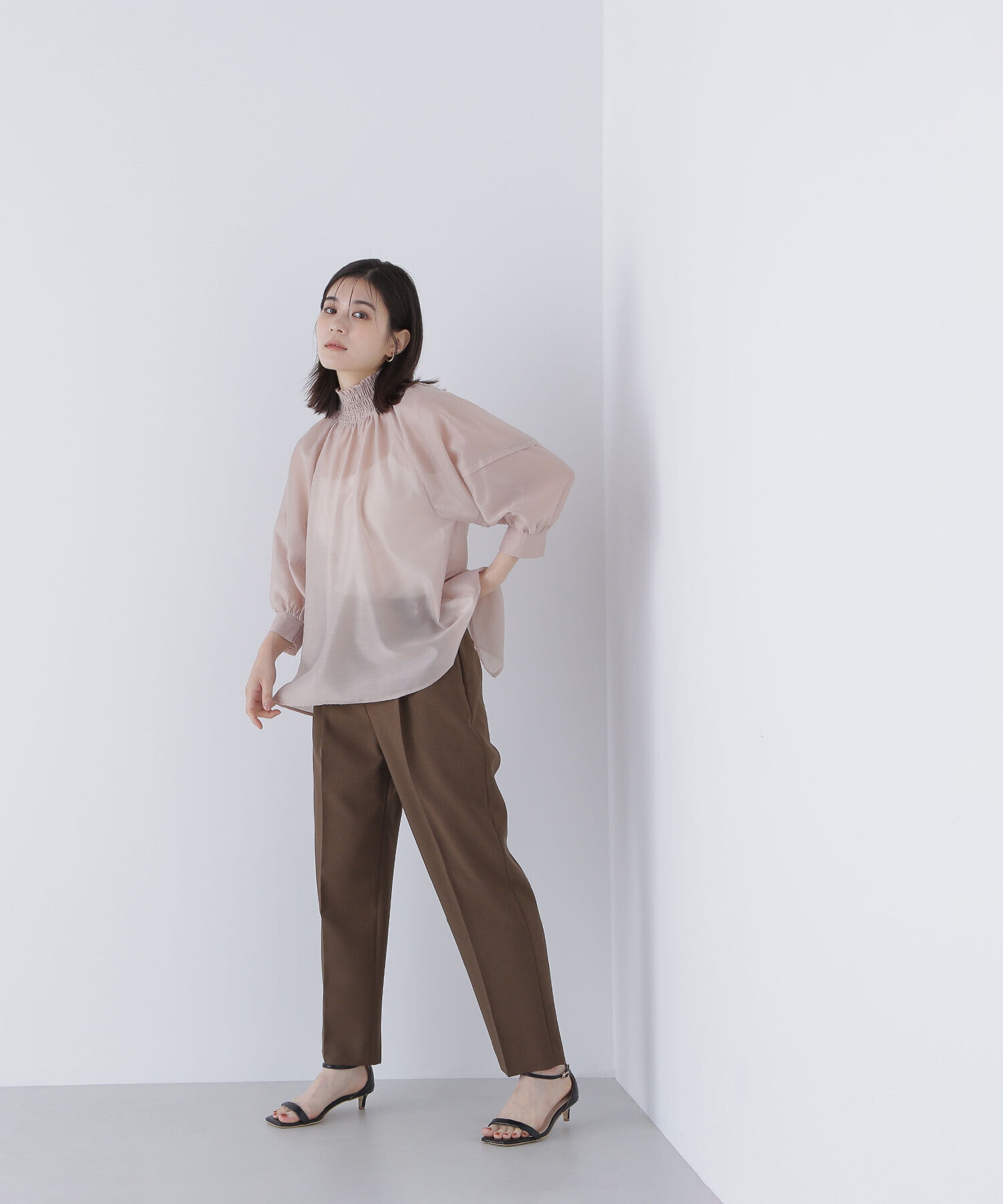  「シャーリングネックドルマンブラウス」|シャツ・ブラウス|