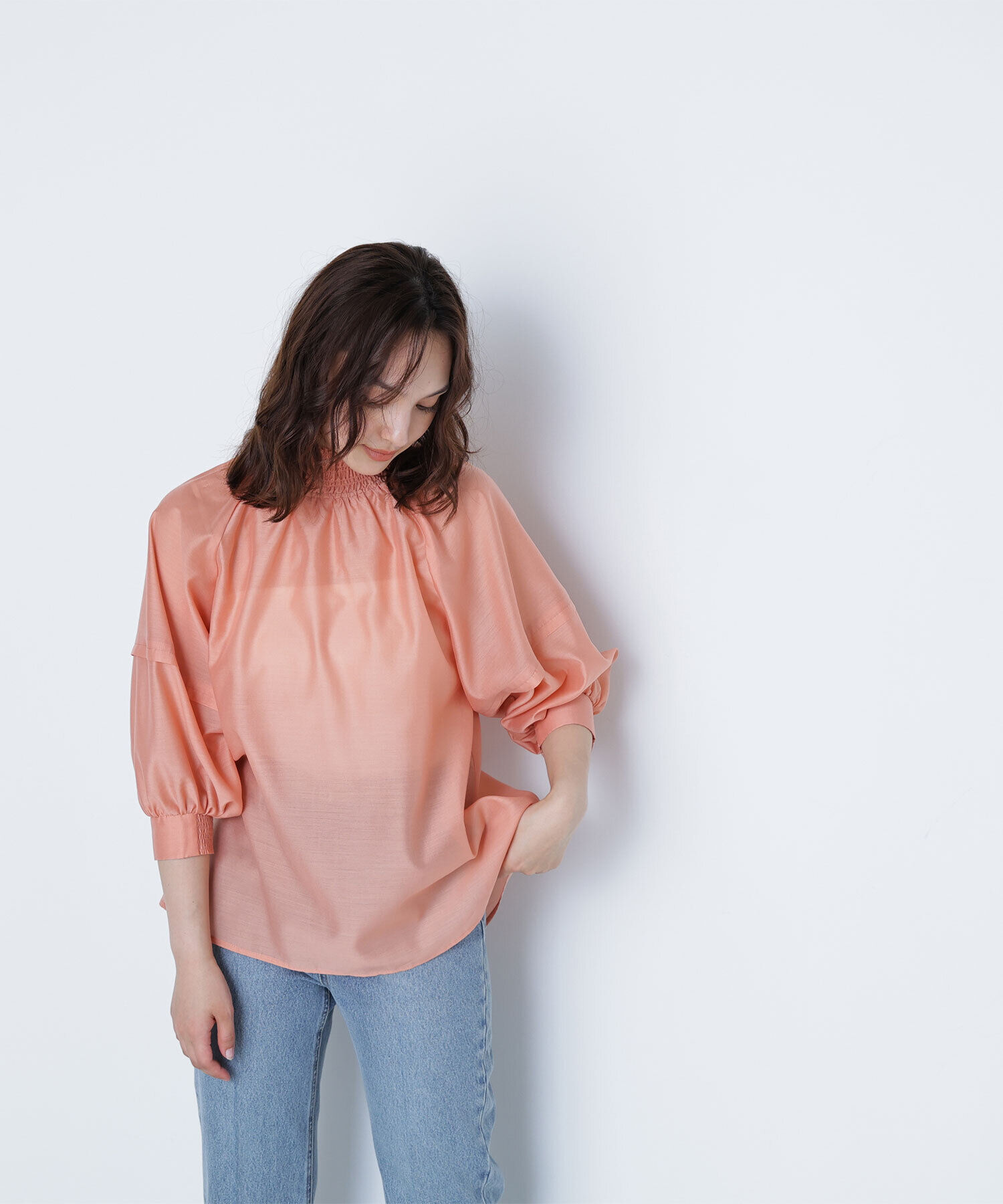  「シャーリングネックドルマンブラウス」|シャツ・ブラウス|