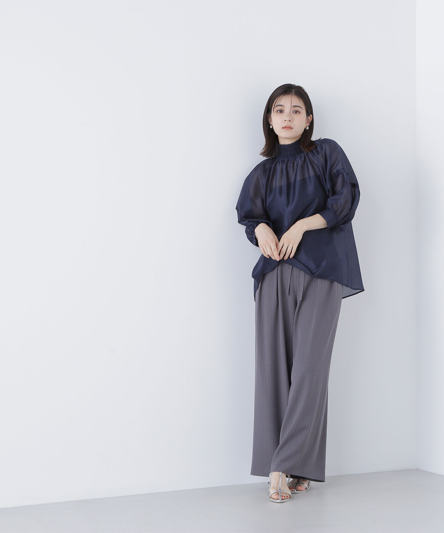  「シャーリングネックドルマンブラウス」|シャツ・ブラウス|