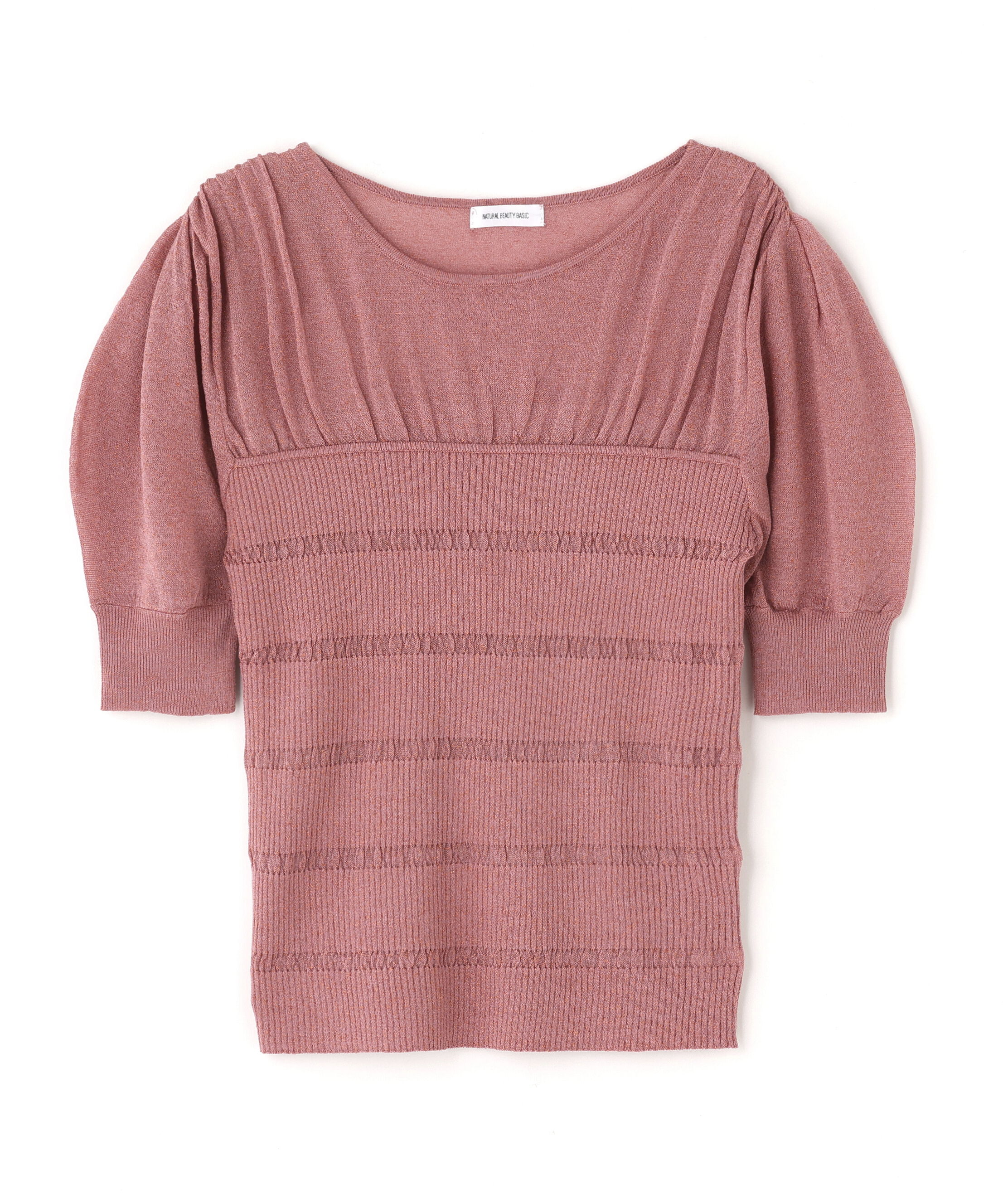  「切替ラメリブニット」|ニット・セーター|