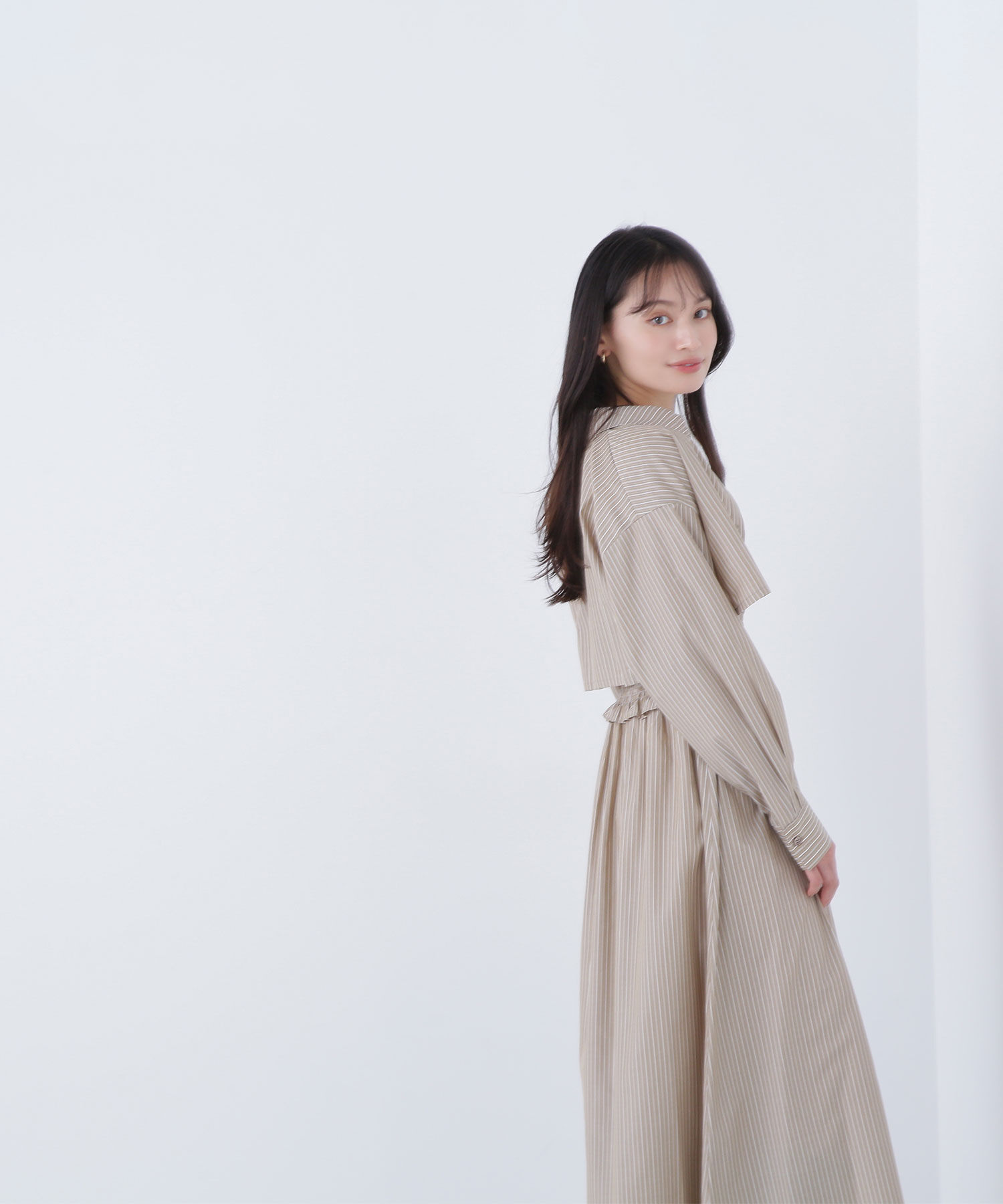  「レイヤードマルチストライプワンピース」|ワンピース|