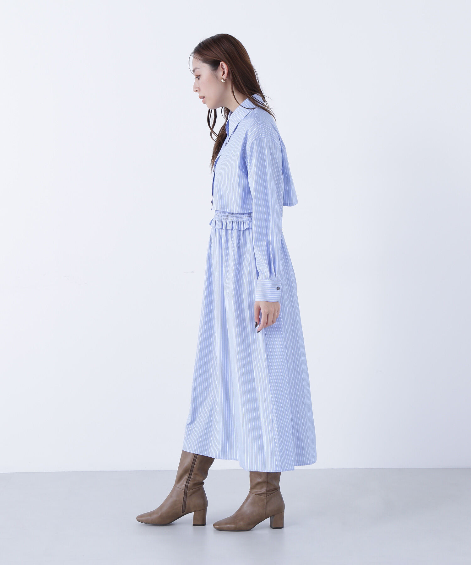  「レイヤードマルチストライプワンピース」|ワンピース|