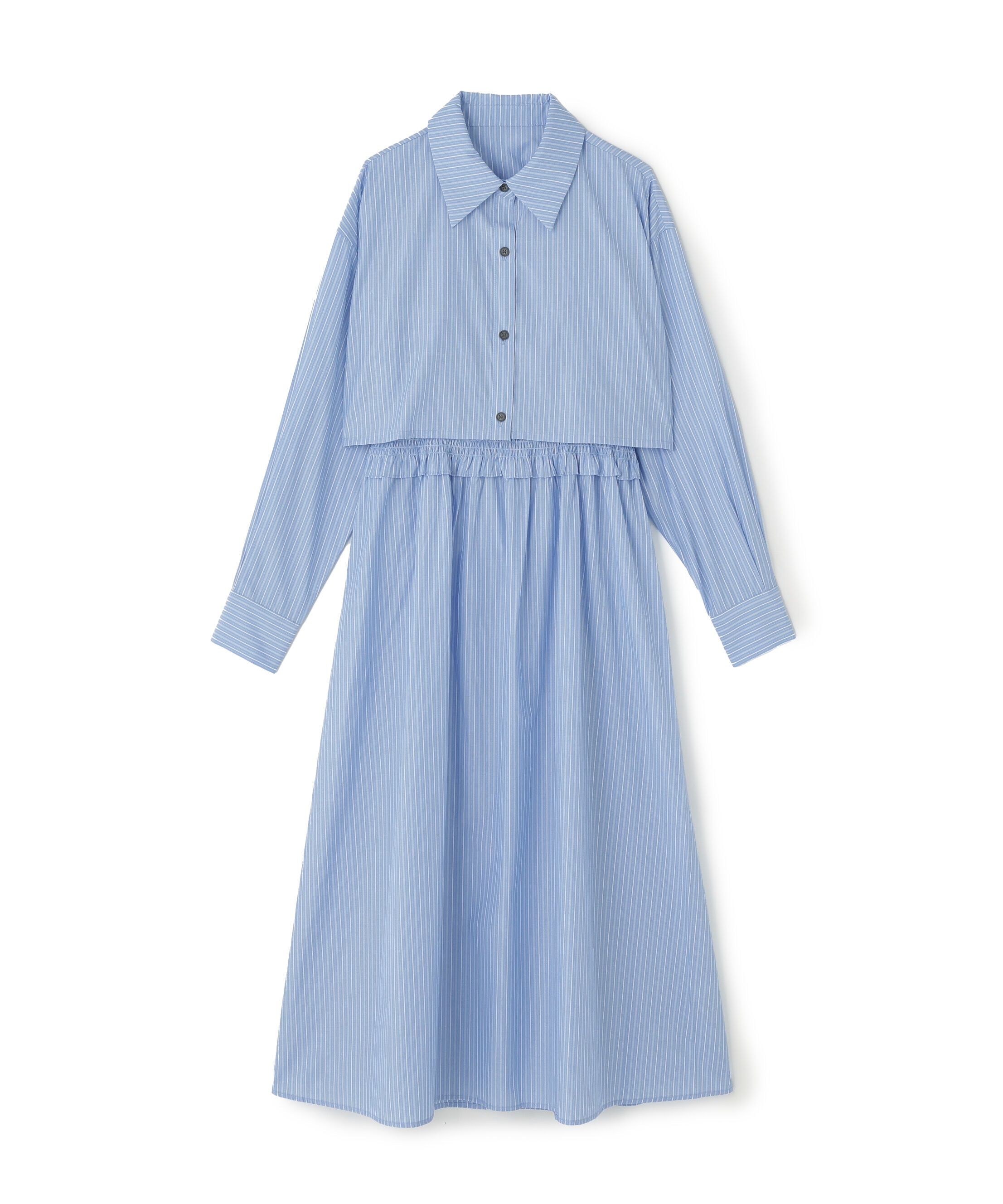  「レイヤードマルチストライプワンピース」|ワンピース|