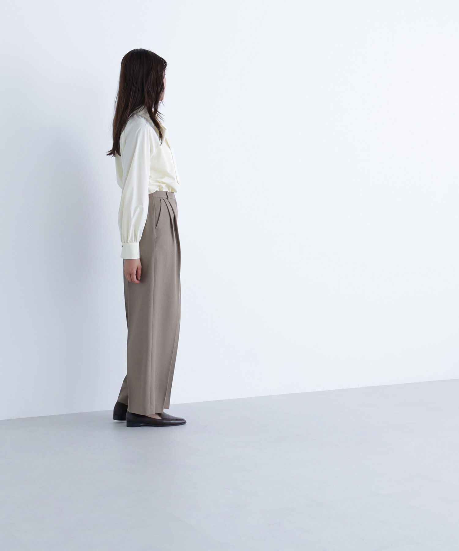  「＜骨格ナチュラル＞ツイーディータックワイドパンツ」|その他|