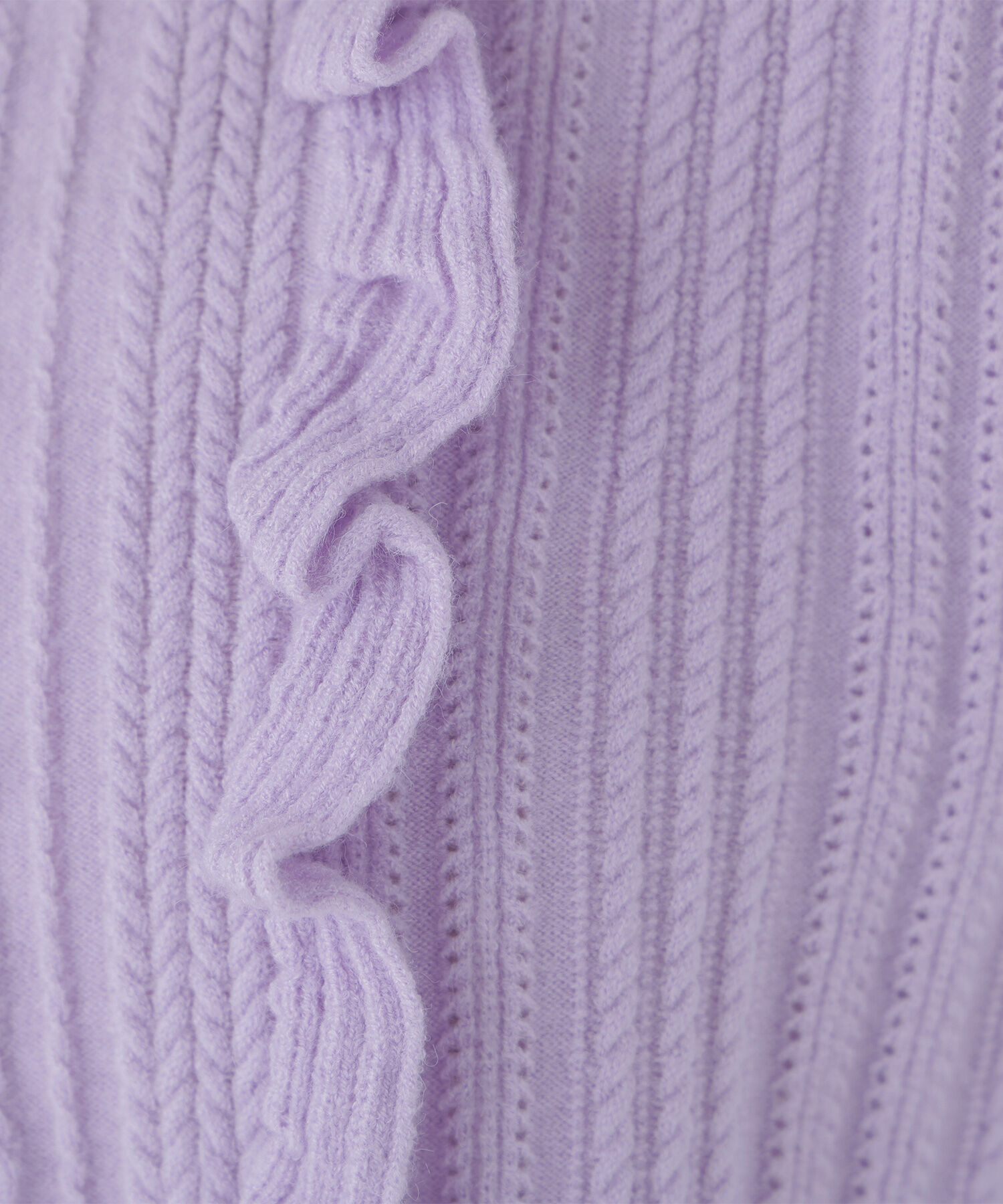  「ミニケーブルフリルニット」|ニット・セーター|