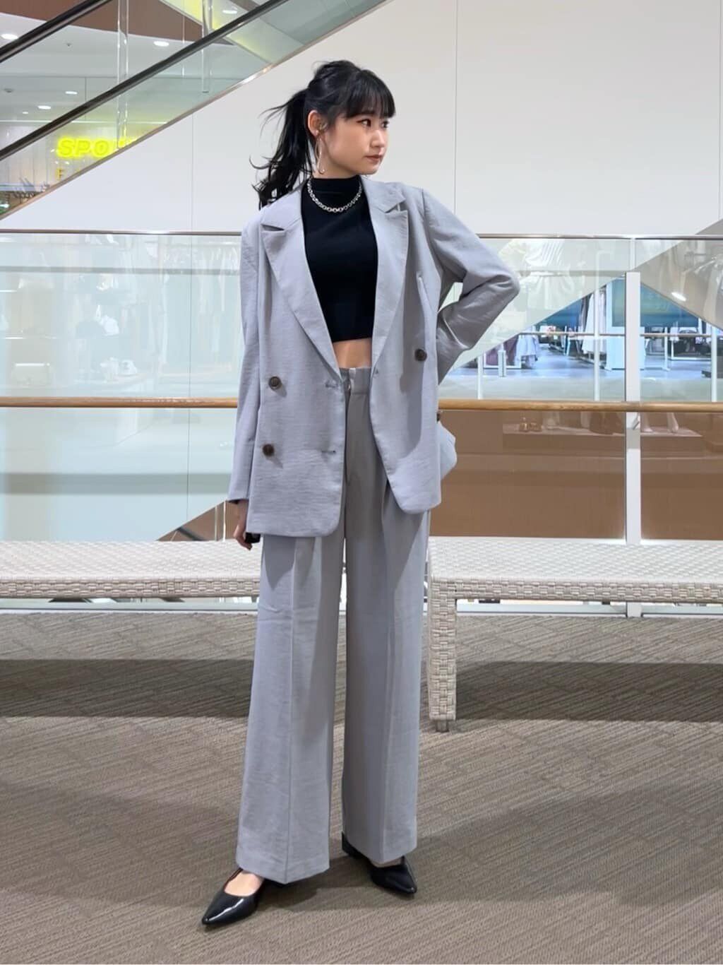  「[低身長サイズ/Sシリーズ]気流染めサイドボタンワイドパンツ」|その他|