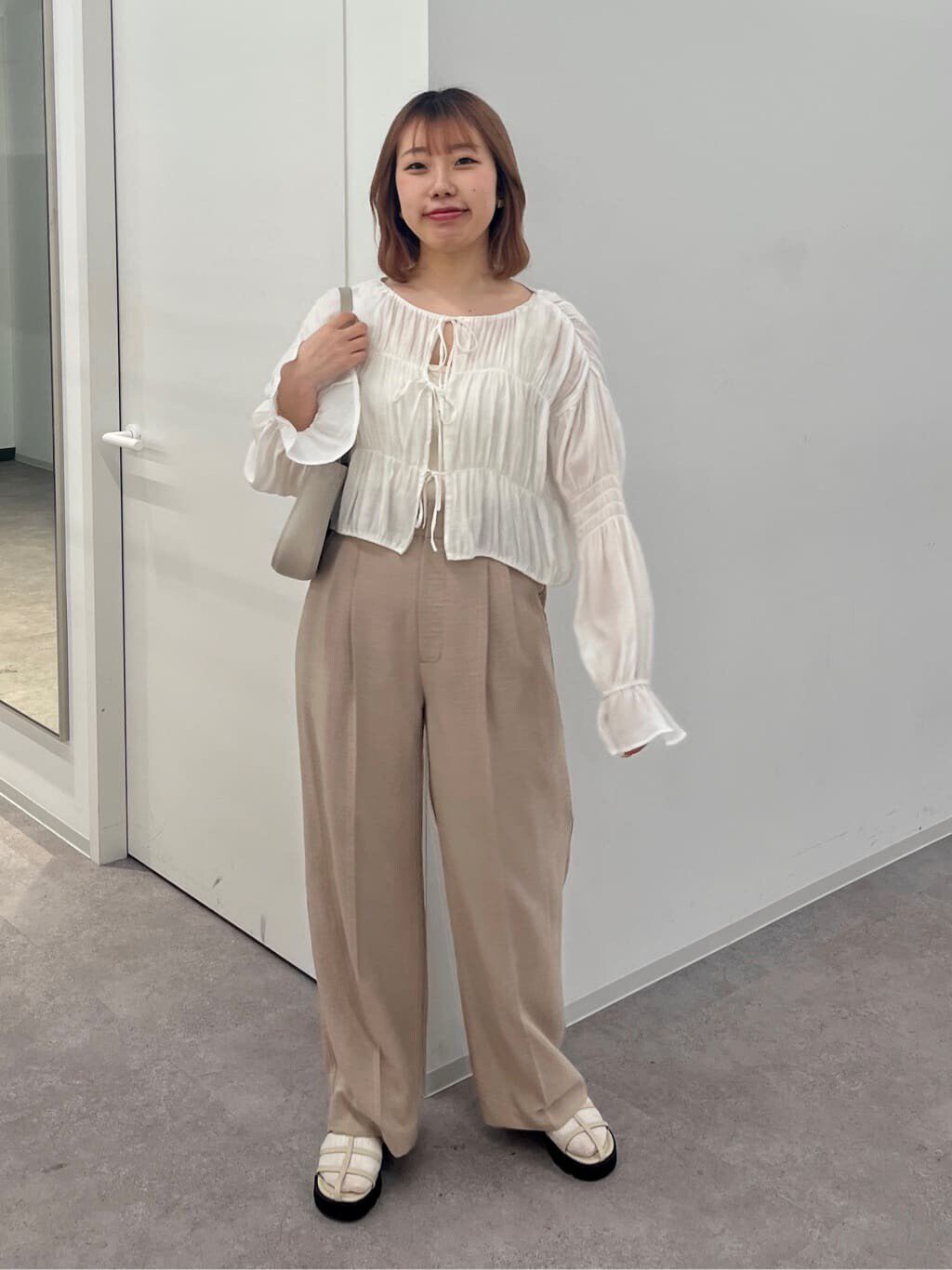  「[低身長サイズ/Sシリーズ]気流染めサイドボタンワイドパンツ」|その他|