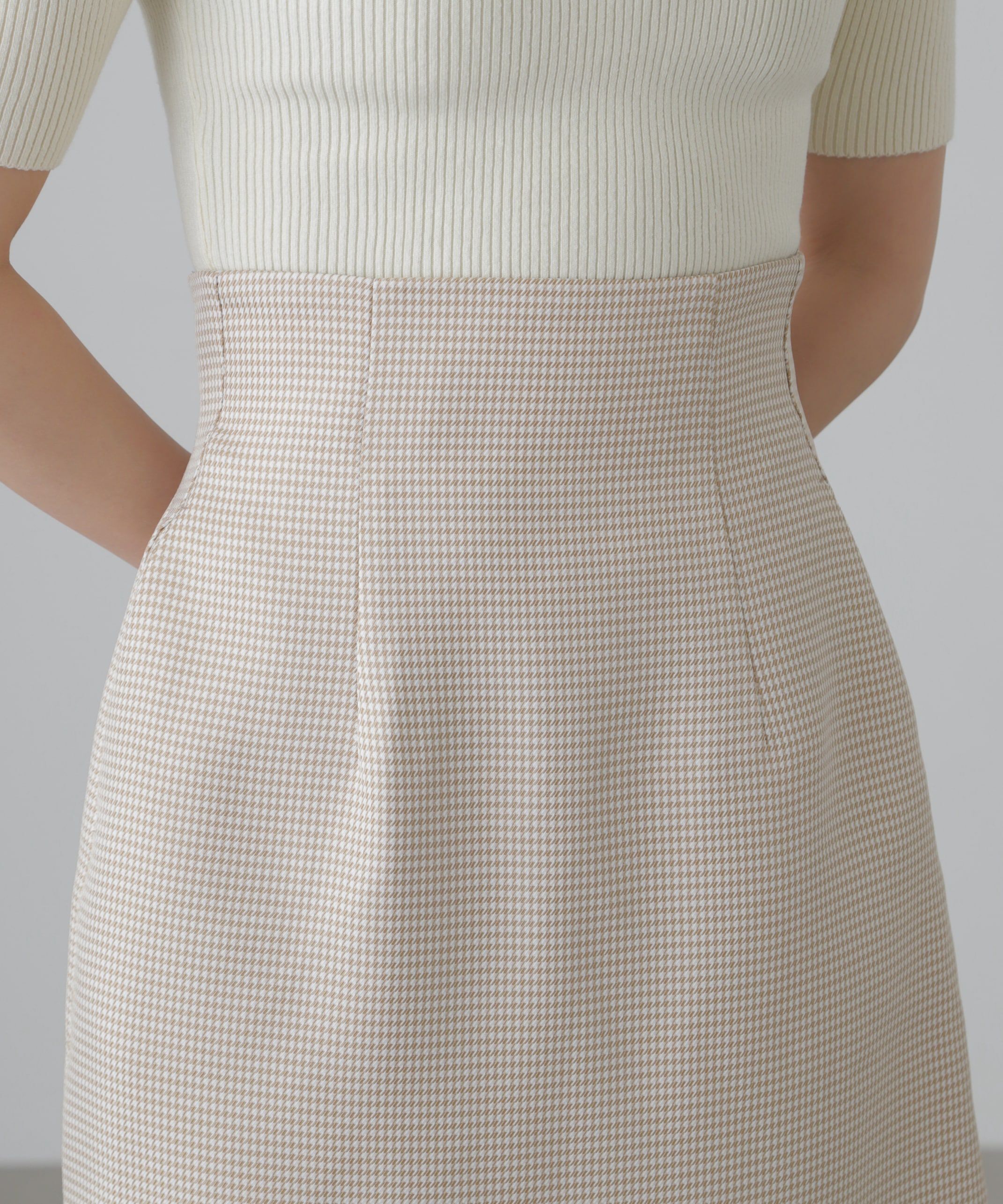  「ギンガムチェックハイウエストミニスカート」|スカート|