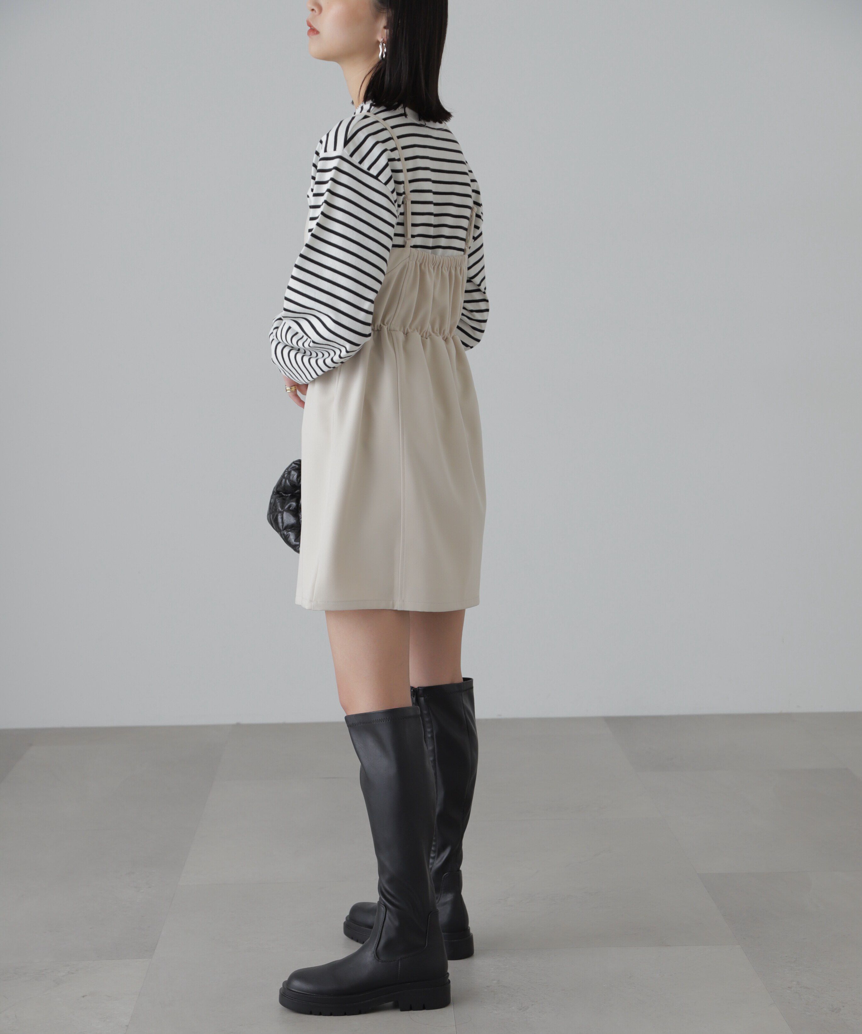  「ウエストドロストミニキャミワンピース」|ワンピース|