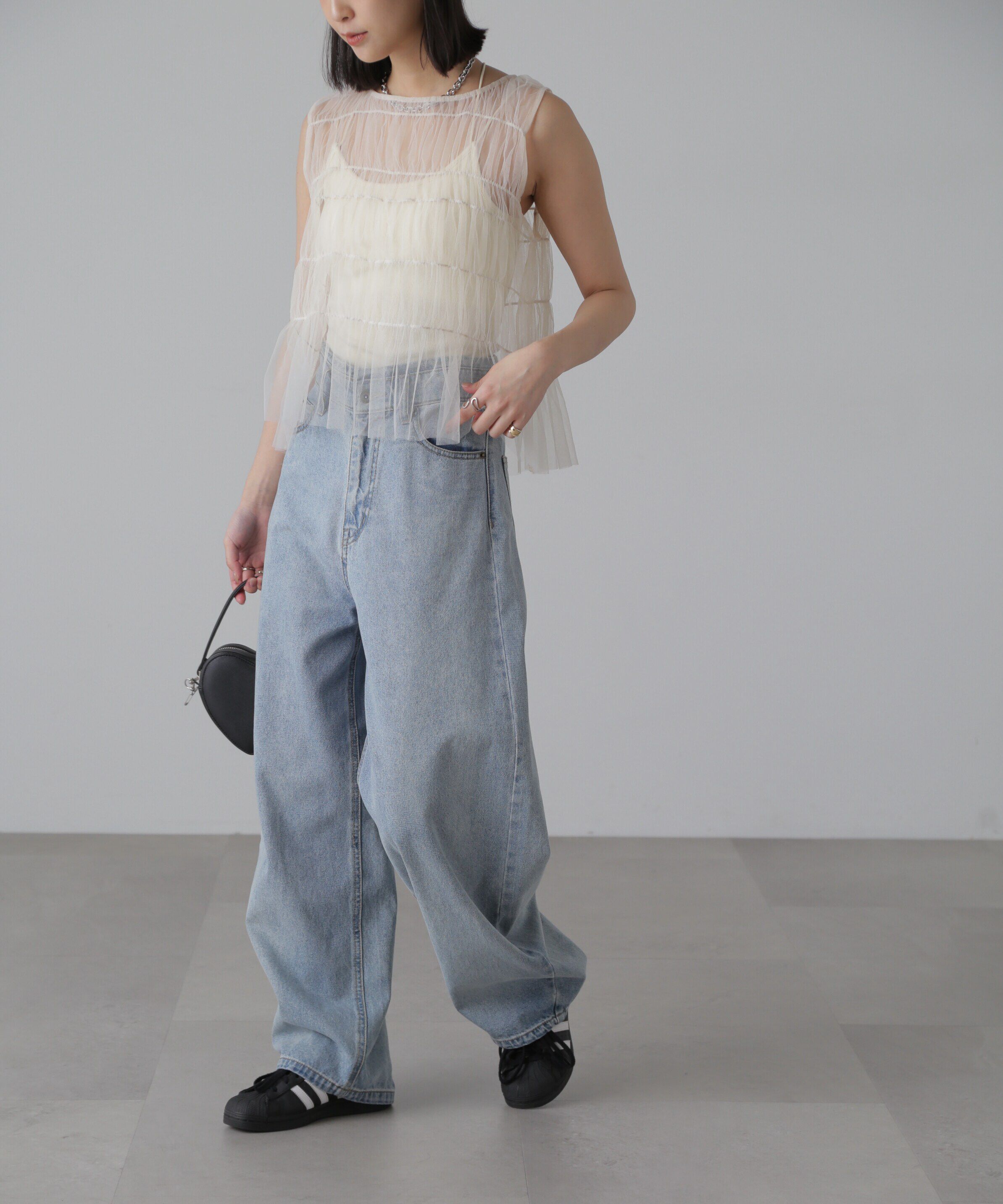  「チュールシャーリングブラウス」|シャツ・ブラウス|