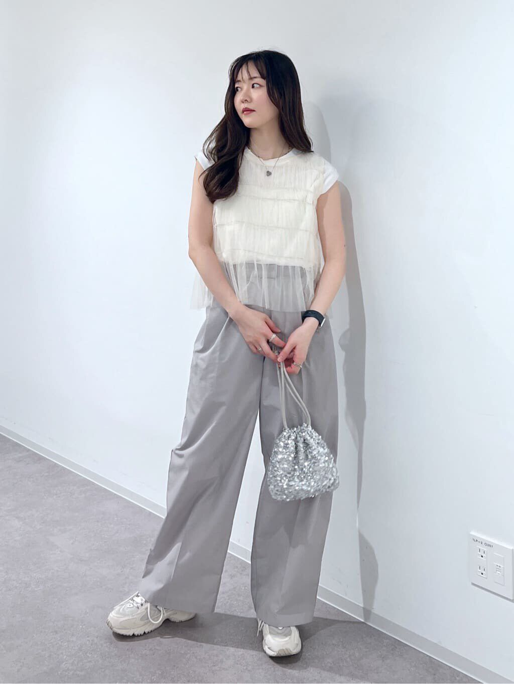  「チュールシャーリングブラウス」|シャツ・ブラウス|