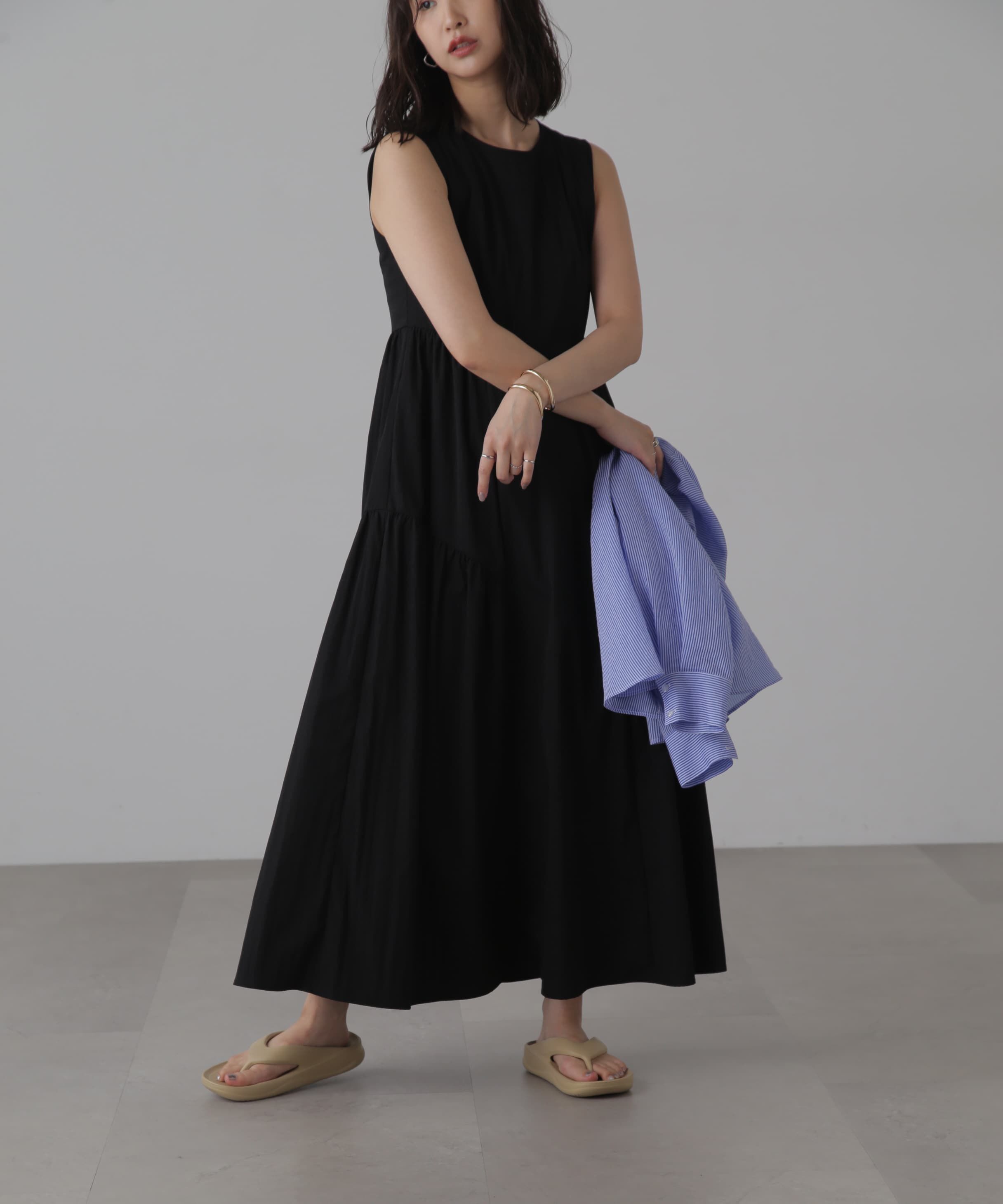  「タイプライターギャザーマキシワンピース」|ワンピース|