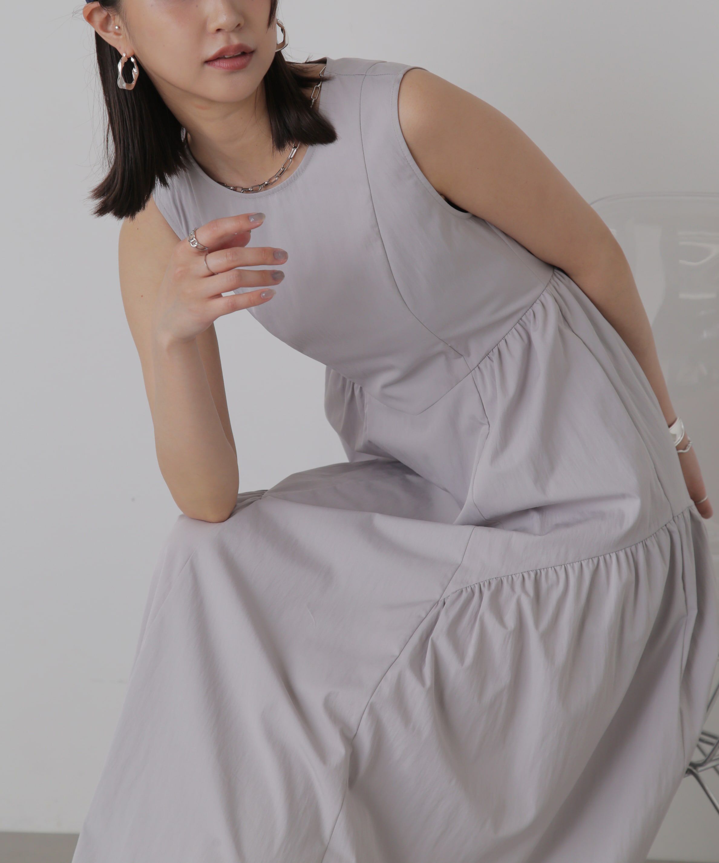  「タイプライターギャザーマキシワンピース」|ワンピース|