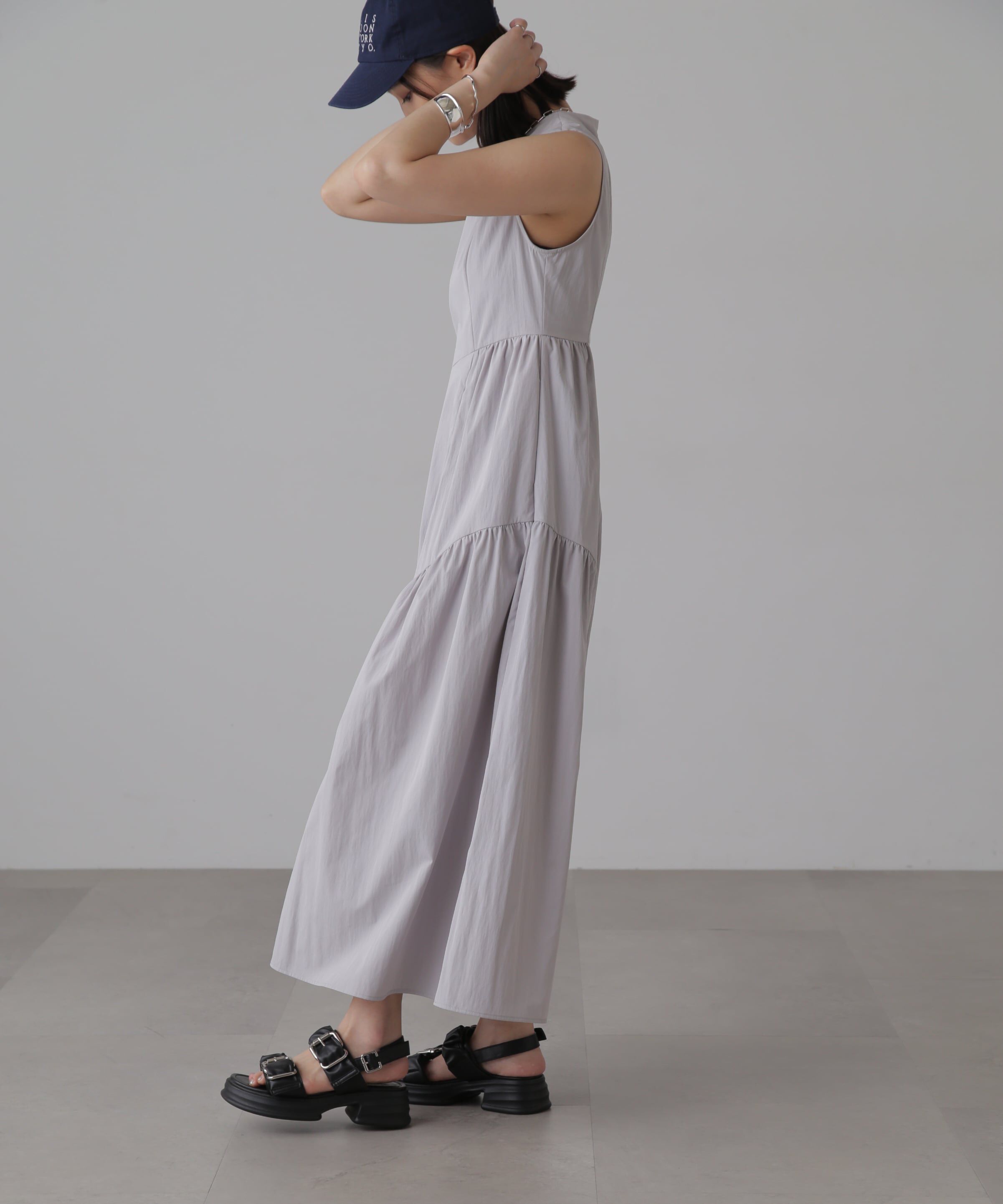  「タイプライターギャザーマキシワンピース」|ワンピース|