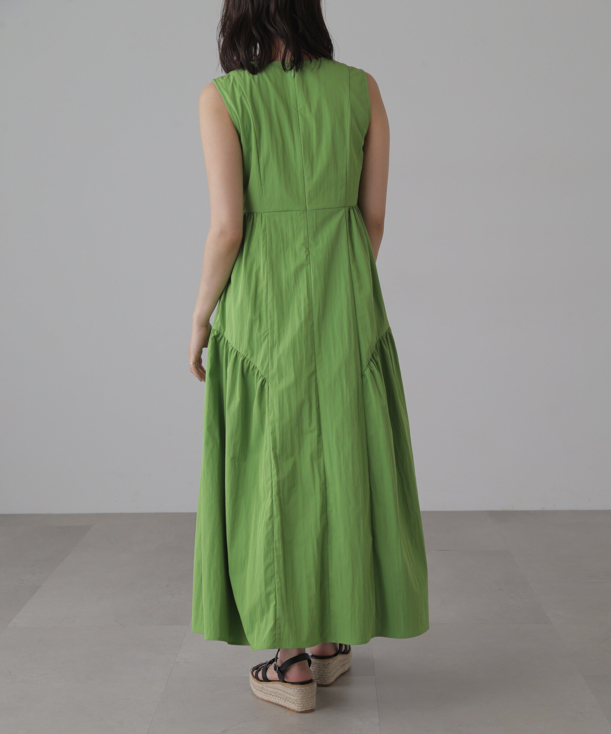  「タイプライターギャザーマキシワンピース」|ワンピース|