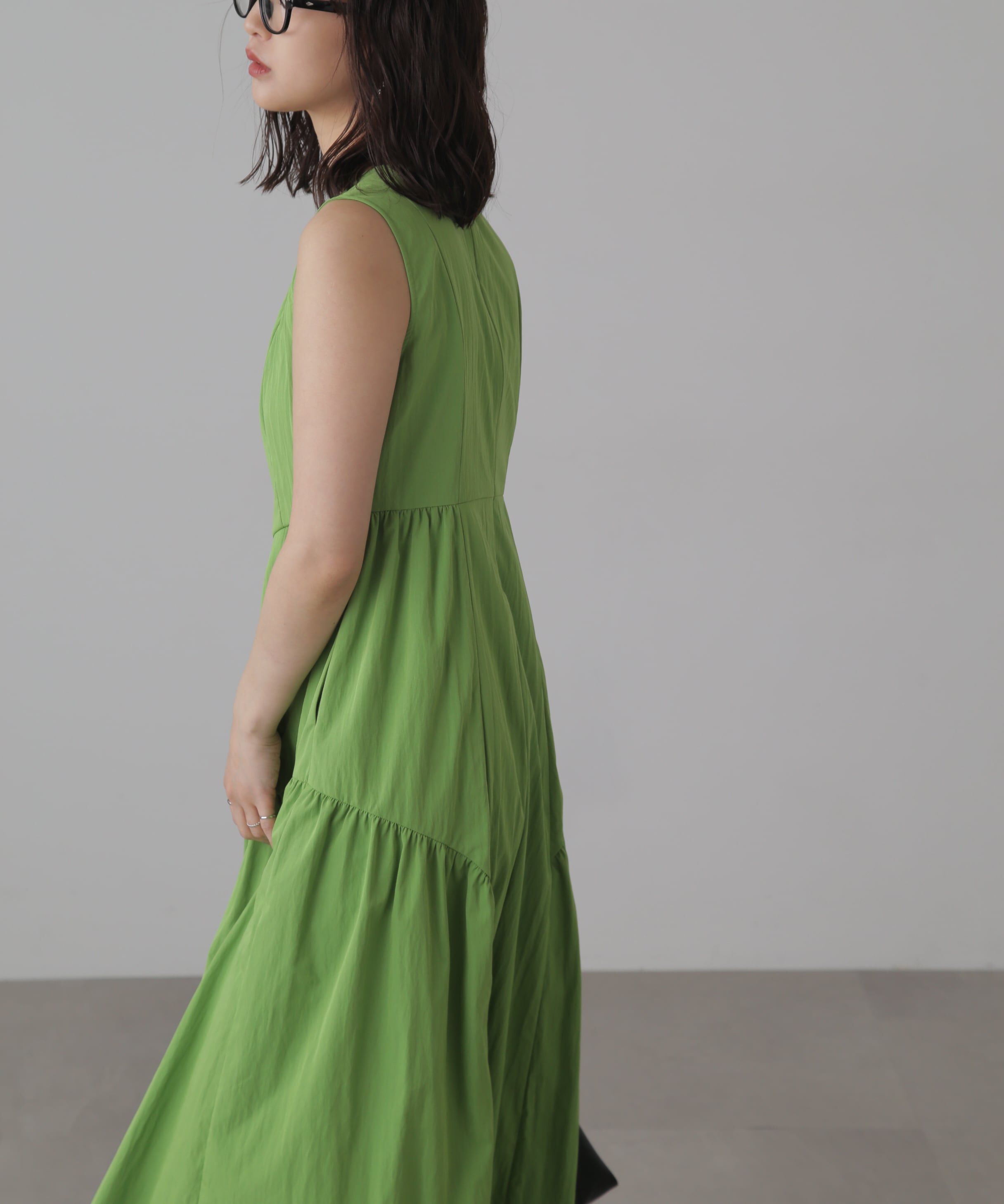  「タイプライターギャザーマキシワンピース」|ワンピース|