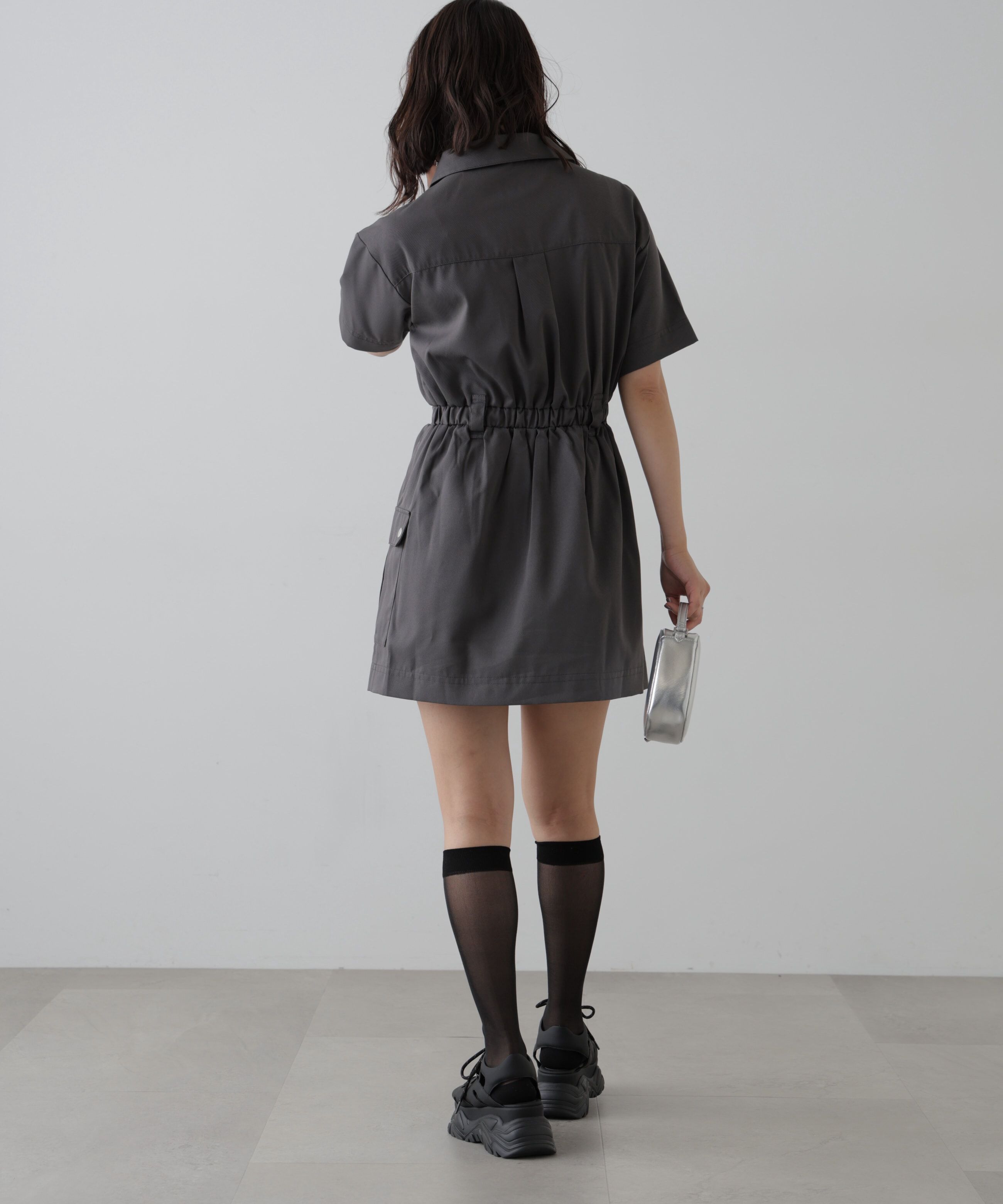  「フロントジップミニワンピース」|ワンピース|