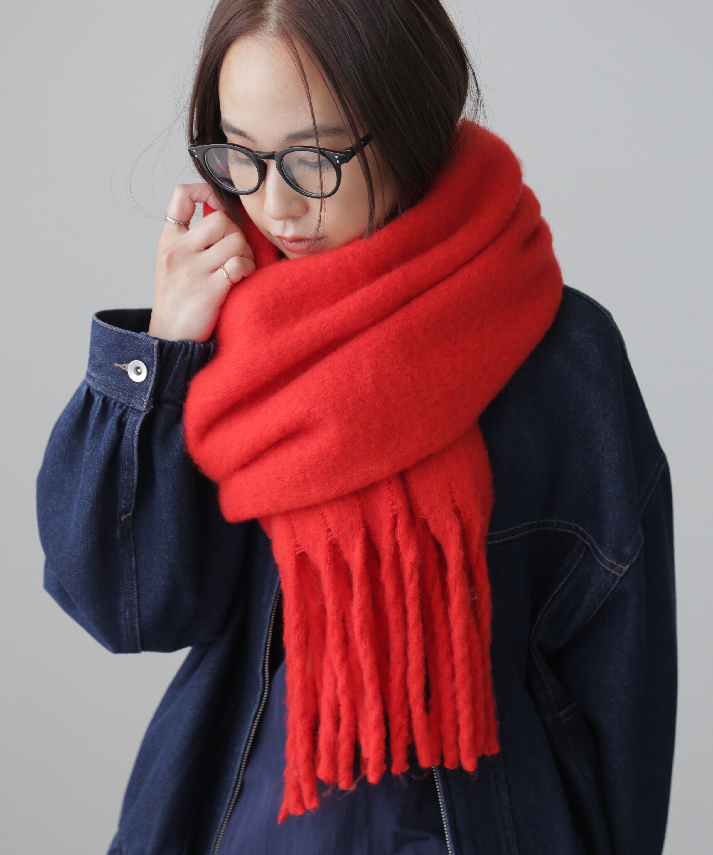  「大判無地ストール」|ソックス|