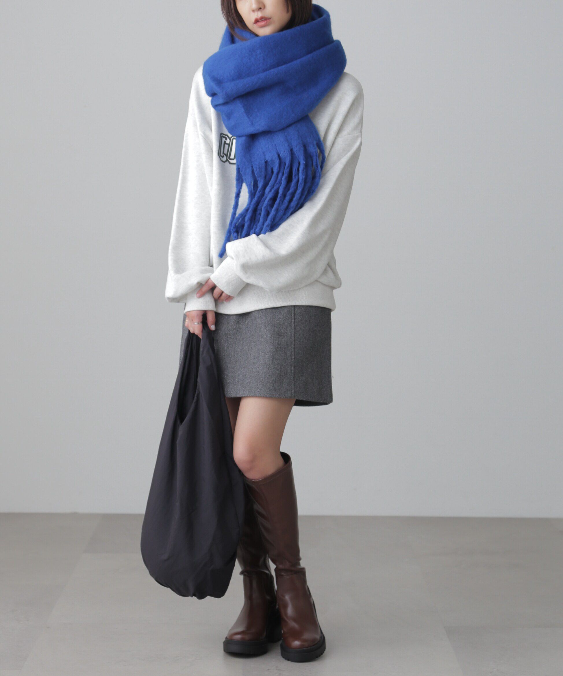  「大判無地ストール」|ソックス|
