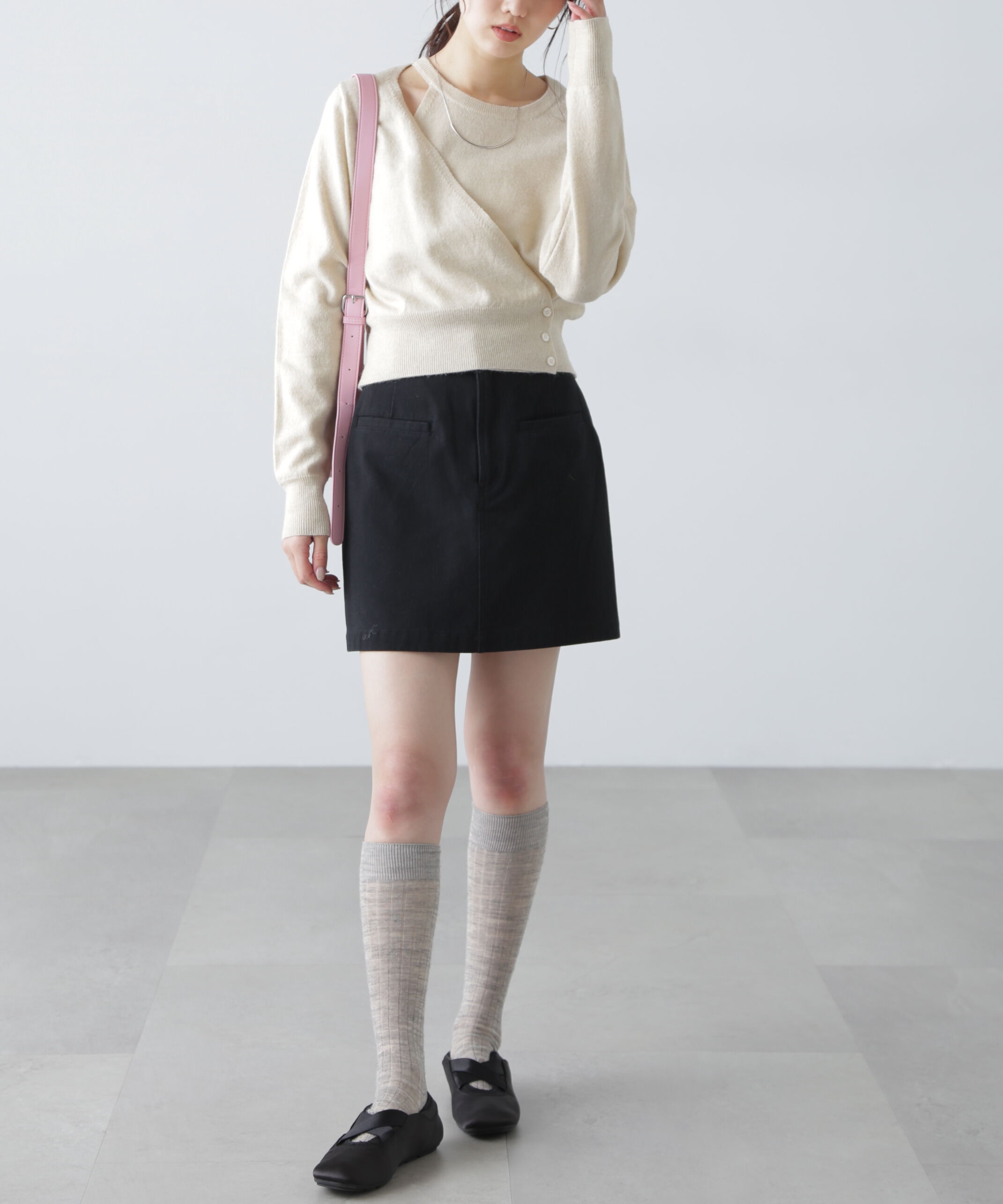  「〈セットアップ対応〉ウォッシュドミニスカート」|スカート|