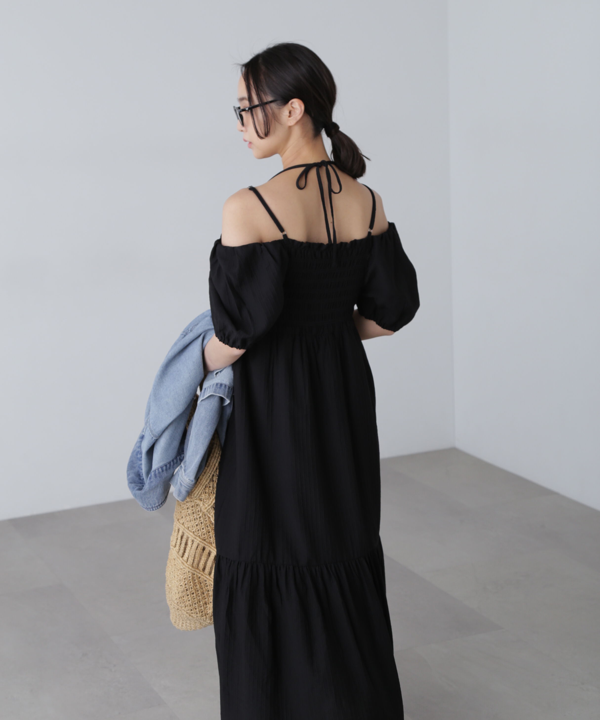  「シャーリング２ＷＡＹオフショルワンピース」|ワンピース|