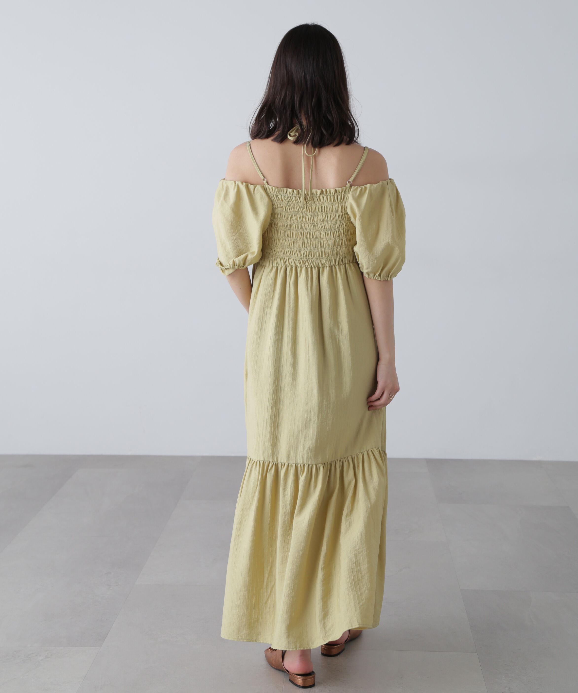  「シャーリング２ＷＡＹオフショルワンピース」|ワンピース|