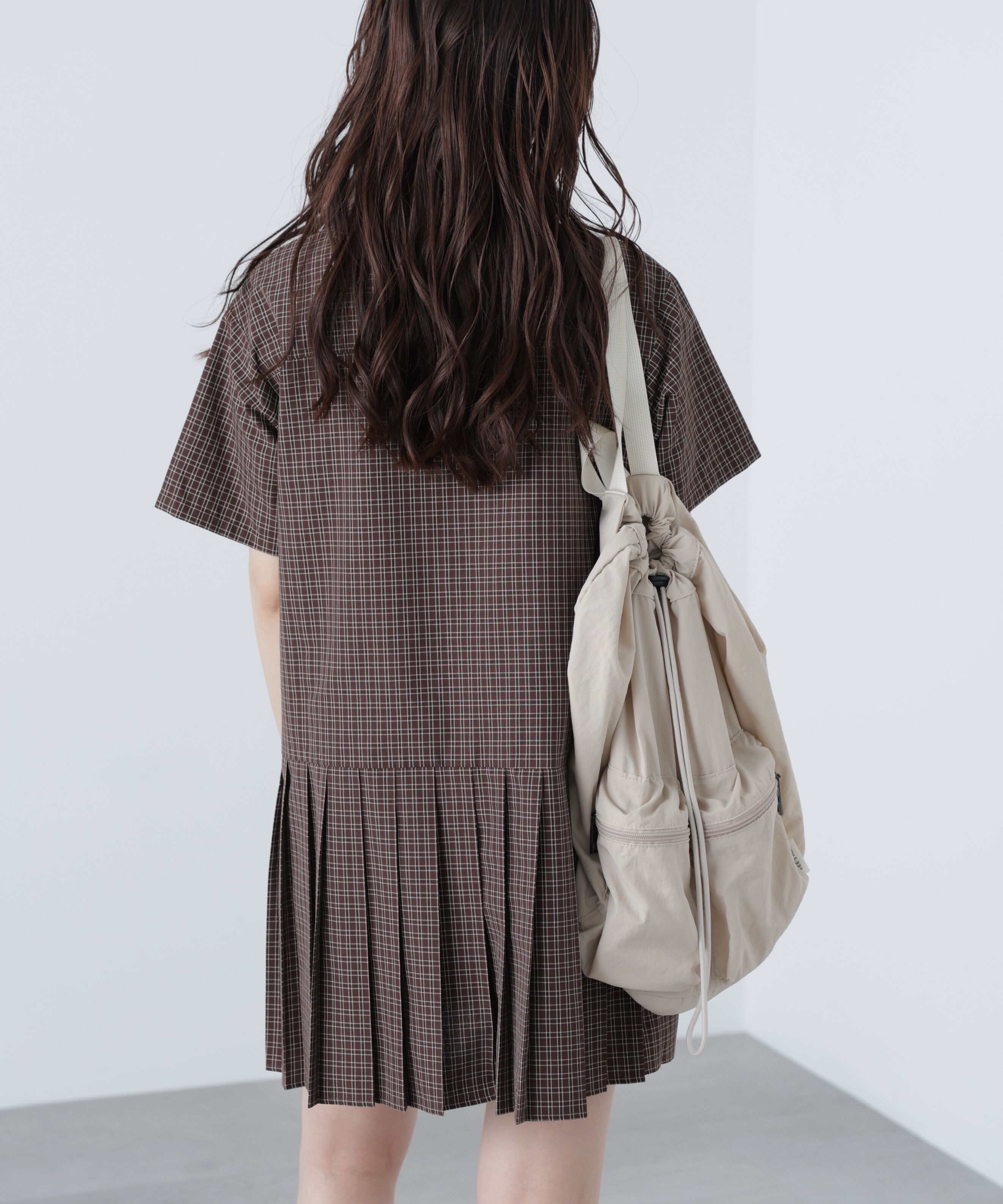  「チェックプリーツミニワンピース」|ワンピース|