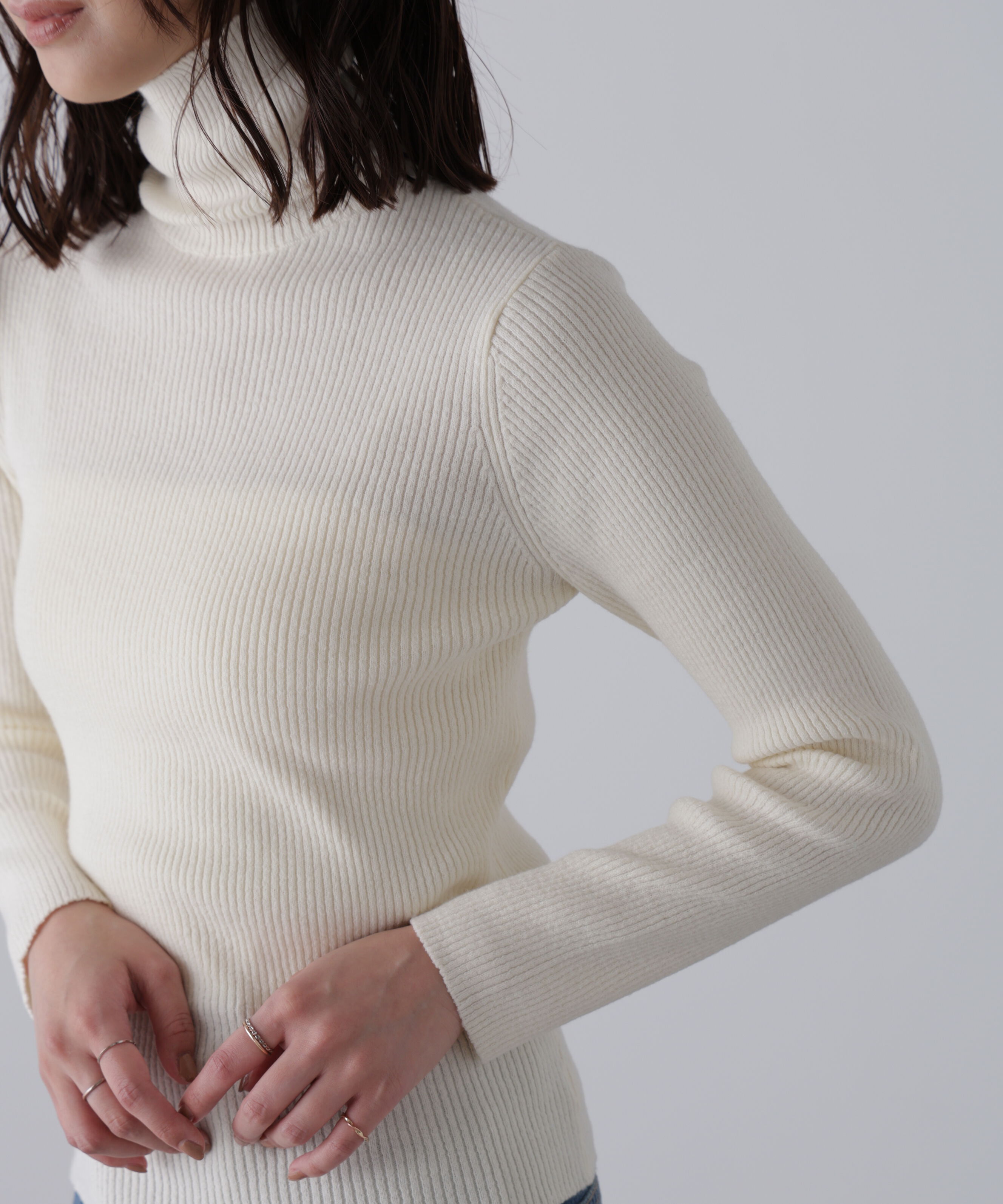  「タートルネックリブニット」|ニット・セーター|