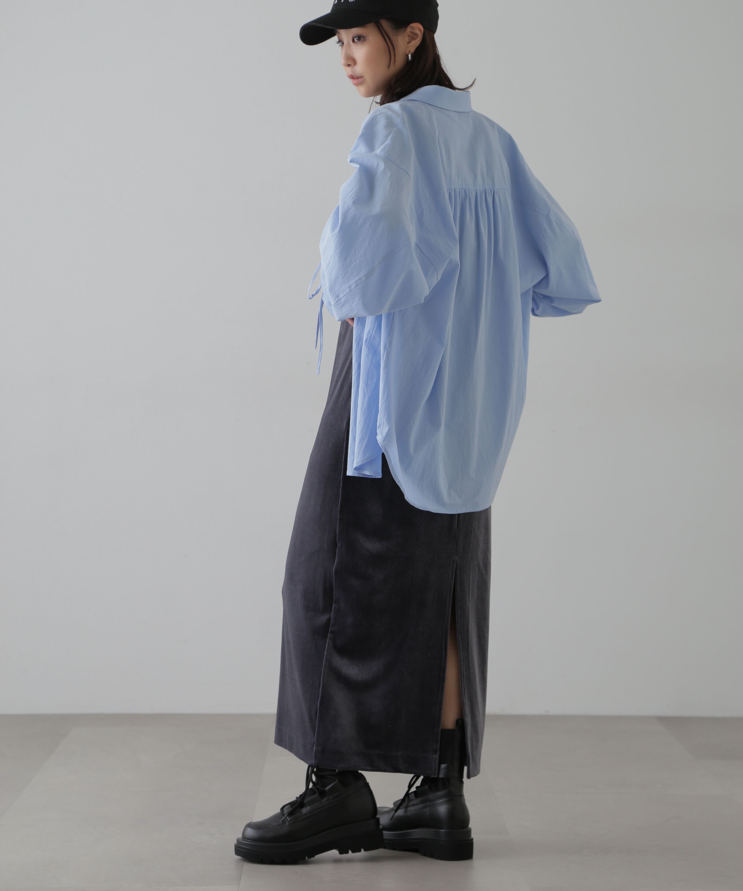  「袖シャーリングオーバーシャツ」|シャツ・ブラウス|